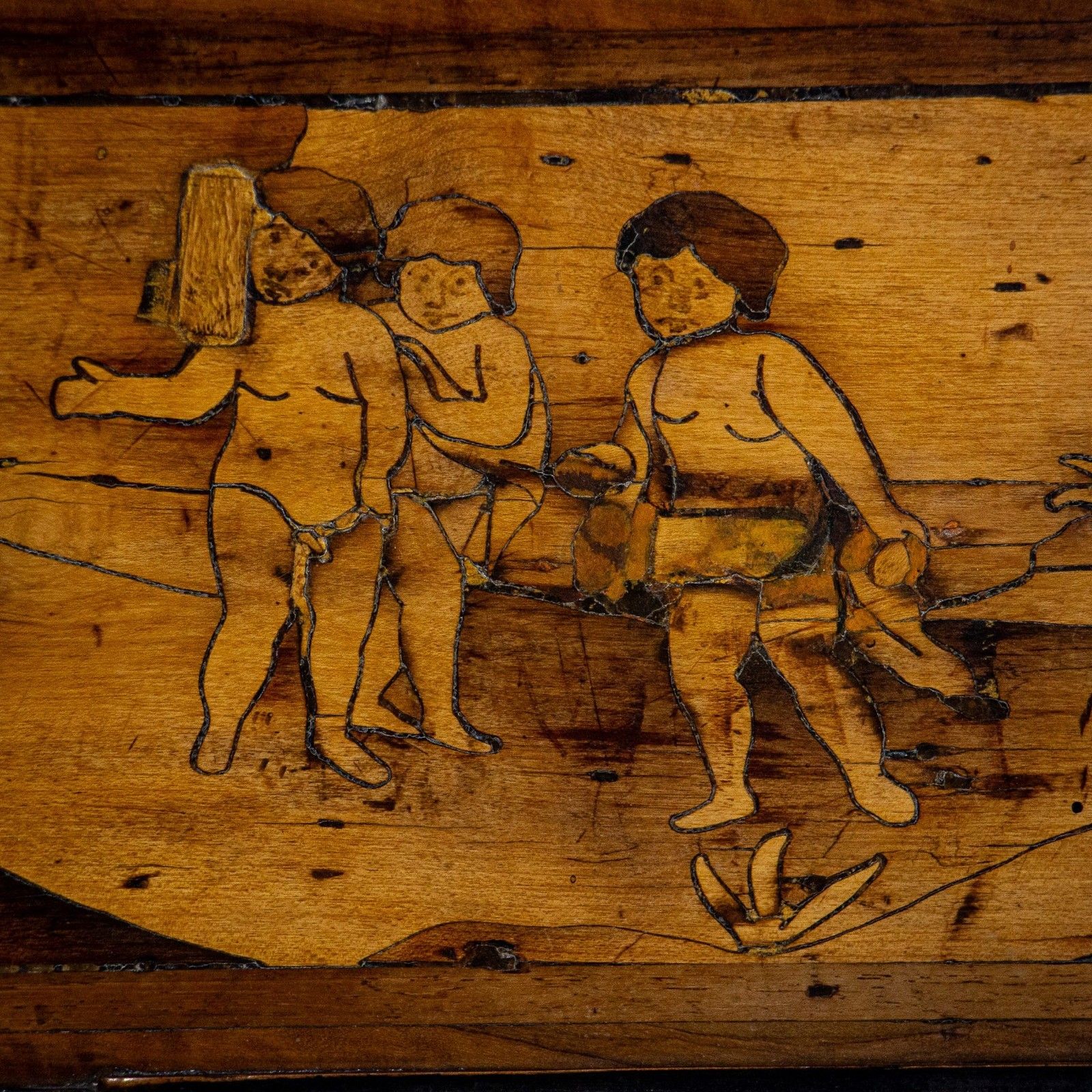 Pair Of 17th Century Italian Marquetry Panels photo Art