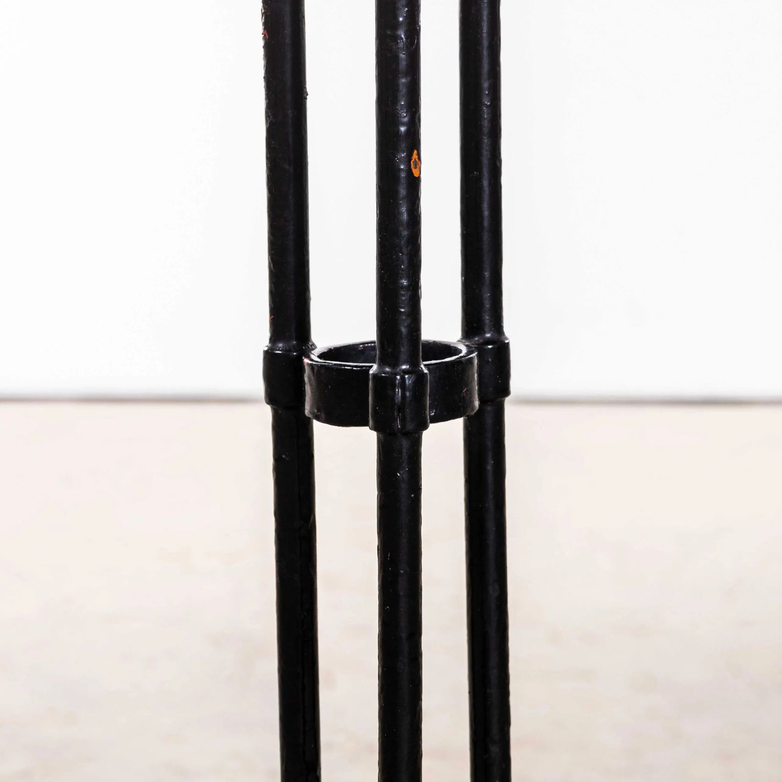 1950’s Red French Metal Tripod Base Outdoor Small Gueridon Table photo for sale