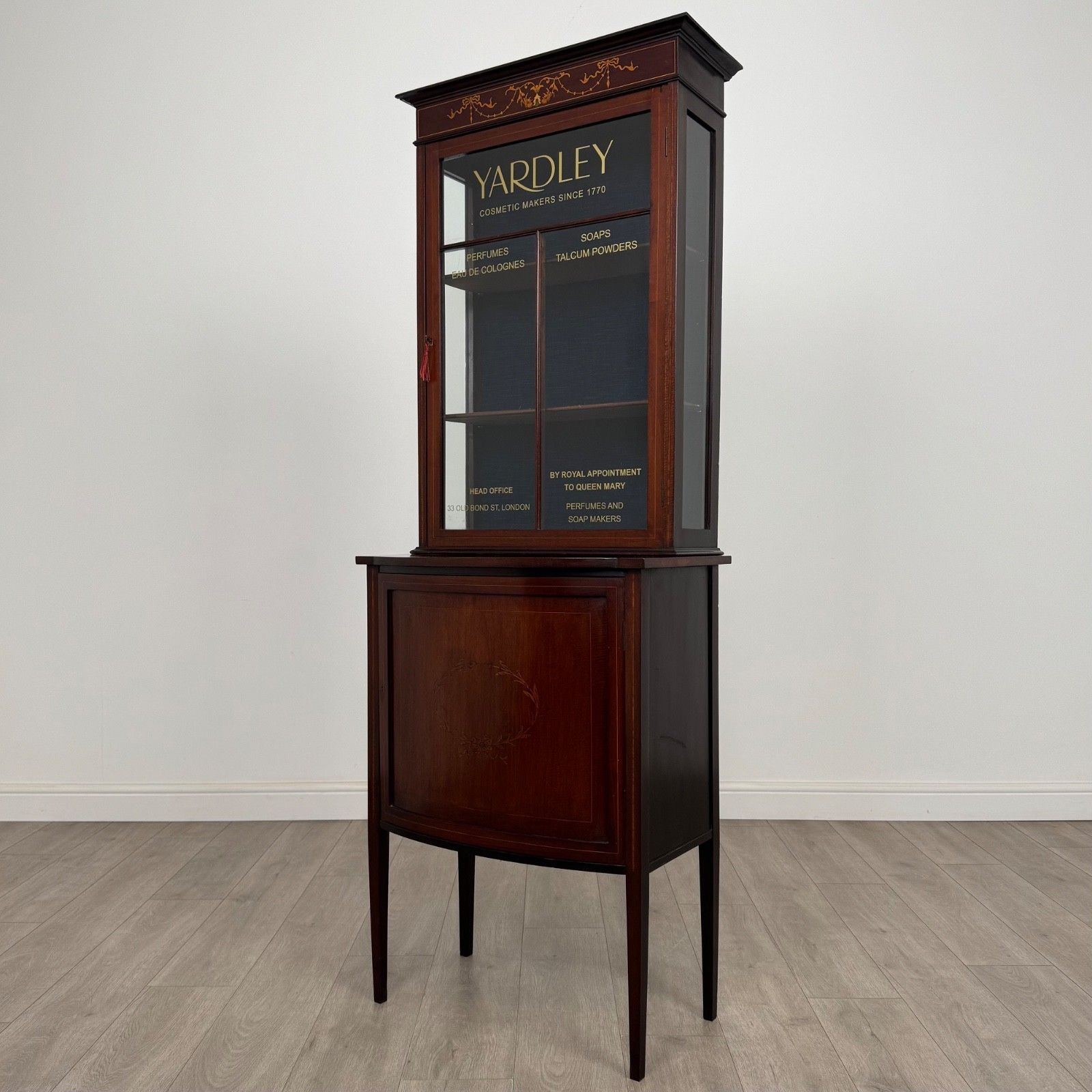 Antique 20th Century Unique Display Cabinet In Mahogany photo for sale