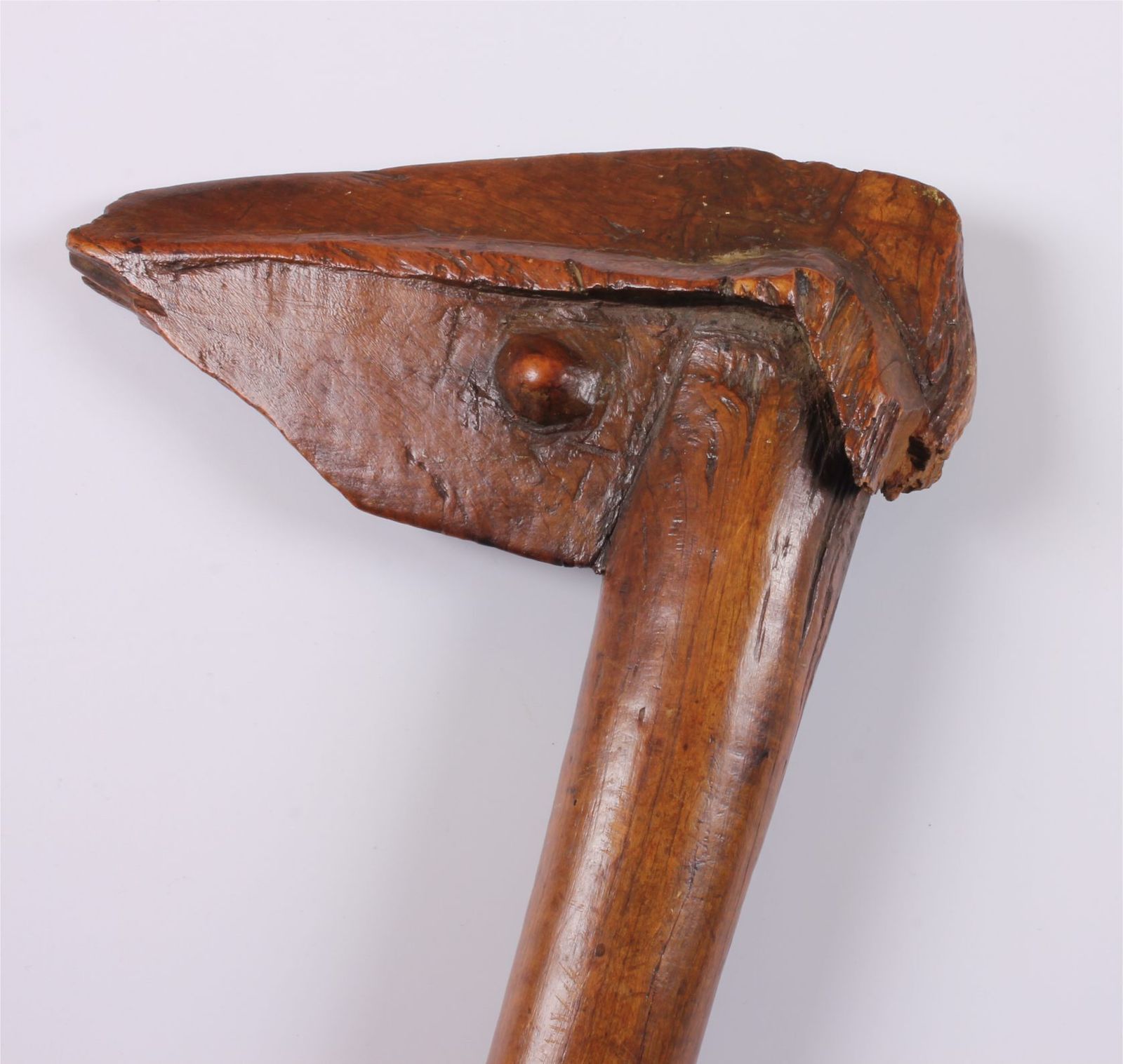photo furniture Antique Bird Head Kanak War Club. New Caledonian Wood Go Porowa Ra Maru.