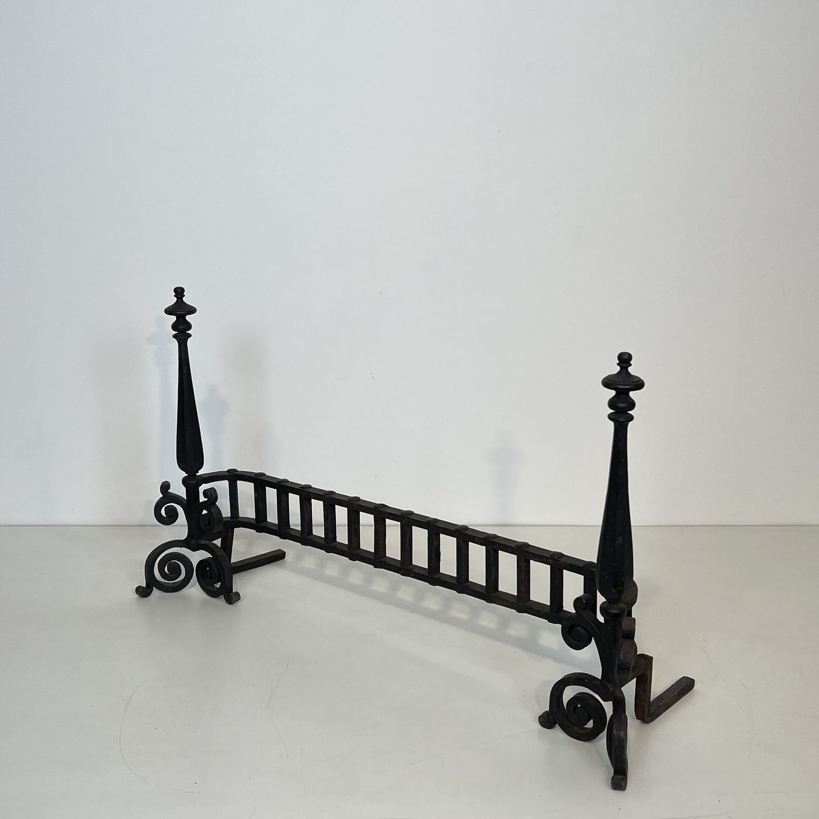 Wrought Iron Fire Dog Bar, 1900s photo 1650.0