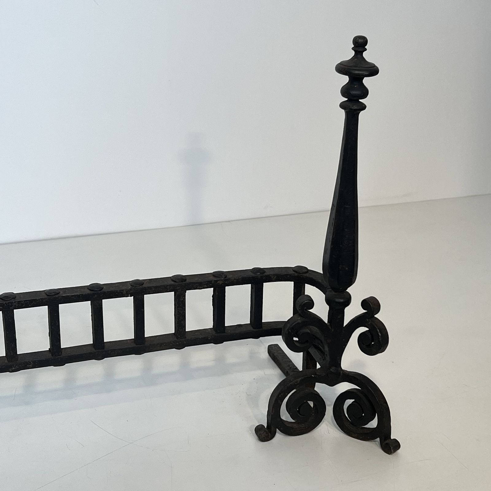 Wrought Iron Fire Dog Bar, 1900s photo buy
