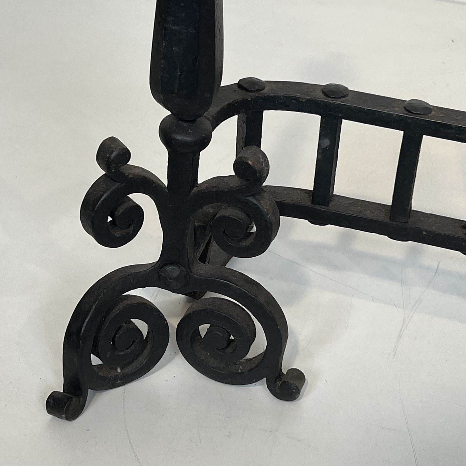 photo furniture Wrought Iron Fire Dog Bar, 1900s