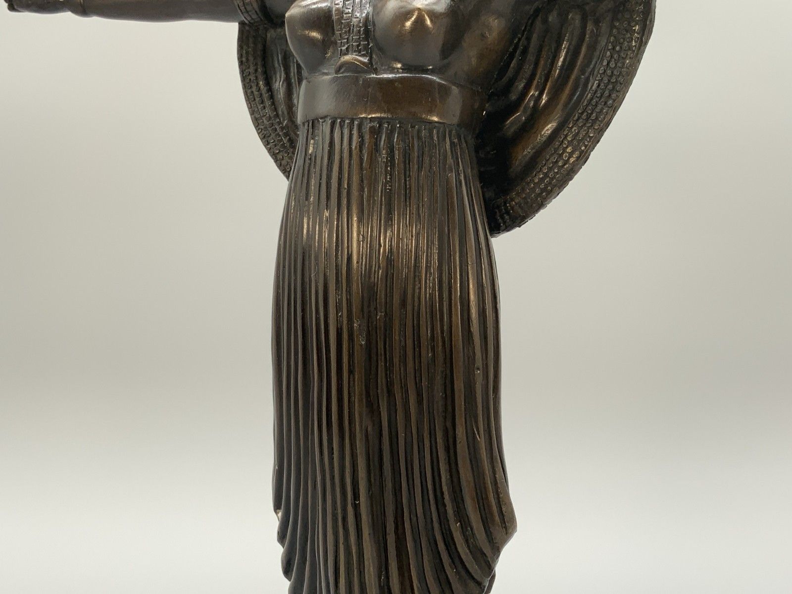 photo for sale Bronze Candelabra Statue Candle Holder Sculpture Egyptian Revival Tall