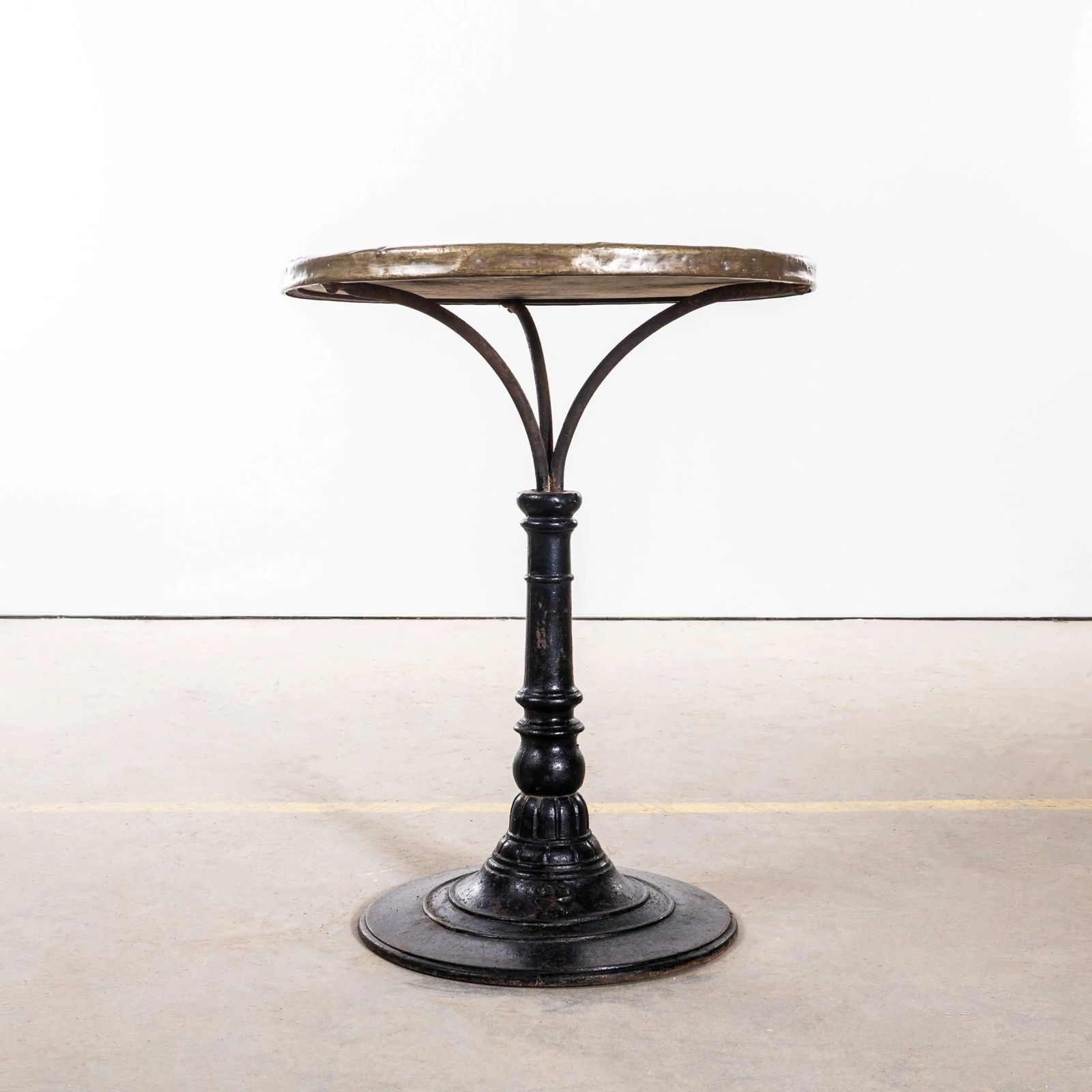 1890’s Rare French Bobbin Base Marble Bistro Table photo for sale
