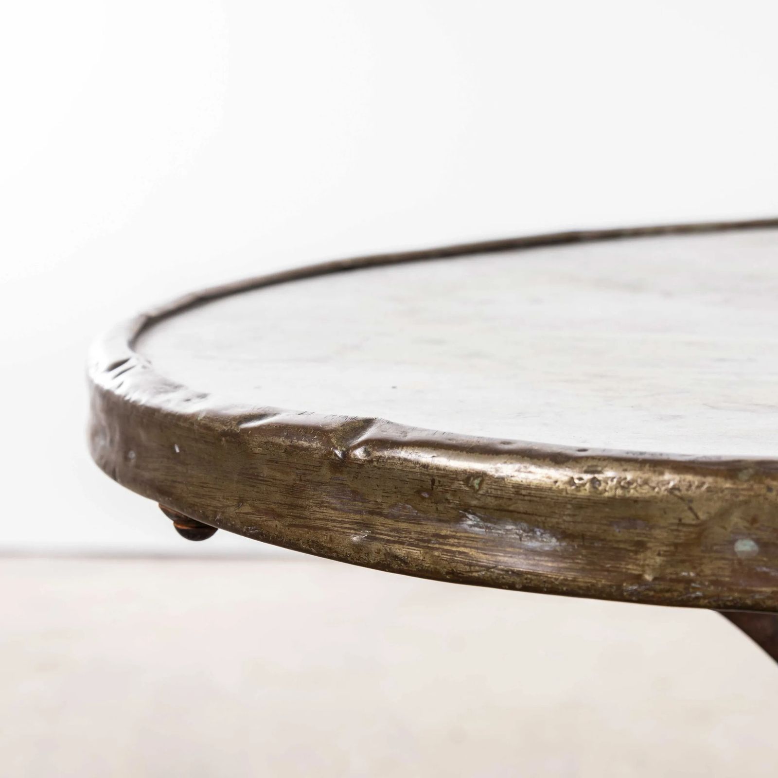 1890’s Rare French Bobbin Base Marble Bistro Table photo vintage