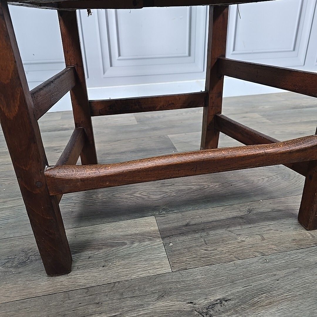 Antique Dining Chair Upholstered Bedroom Hall Seat Vintage Decorative Shape photo vinterior
