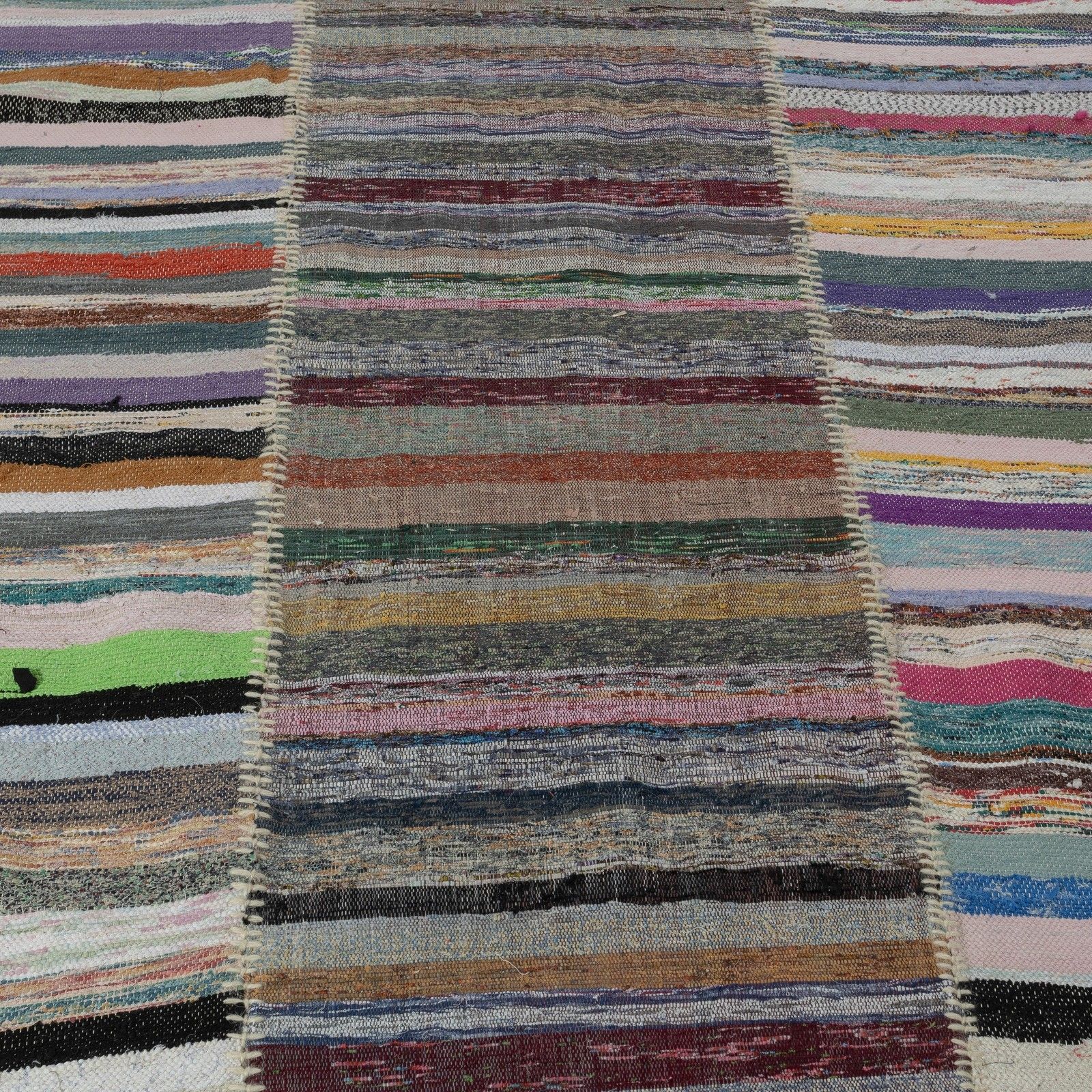 13.5x18 Ft Adjustable Vintage Banded Oversize Kilim Carpet, Flat Weave Rag Rug photo Textiles