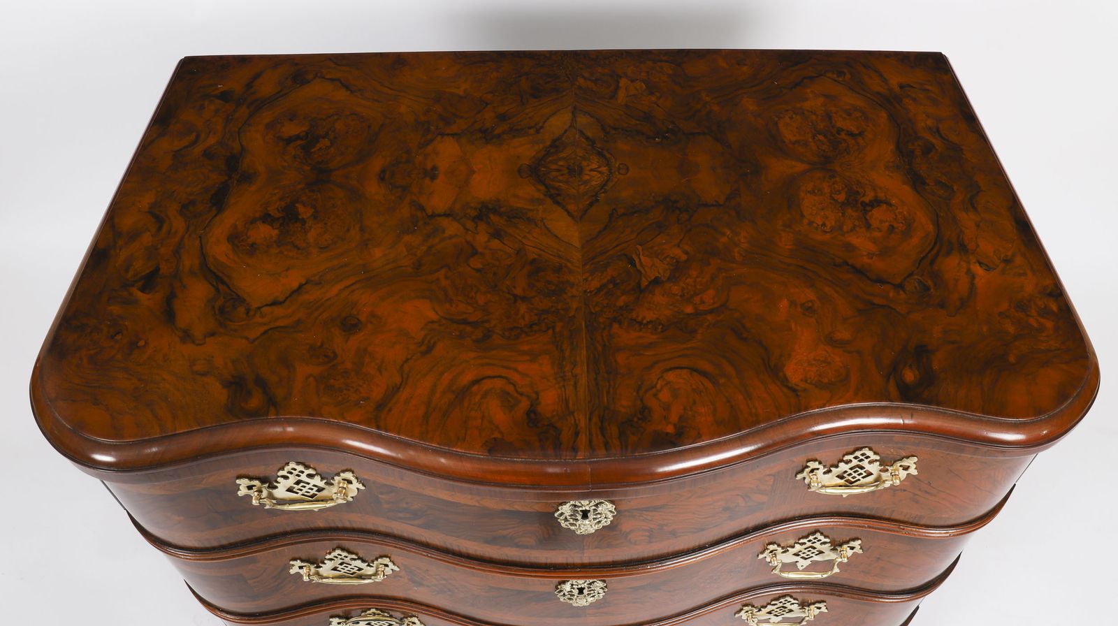 Antique Rare Bavarian Burr Walnut Commode C.1760 18th C photo Furniture
