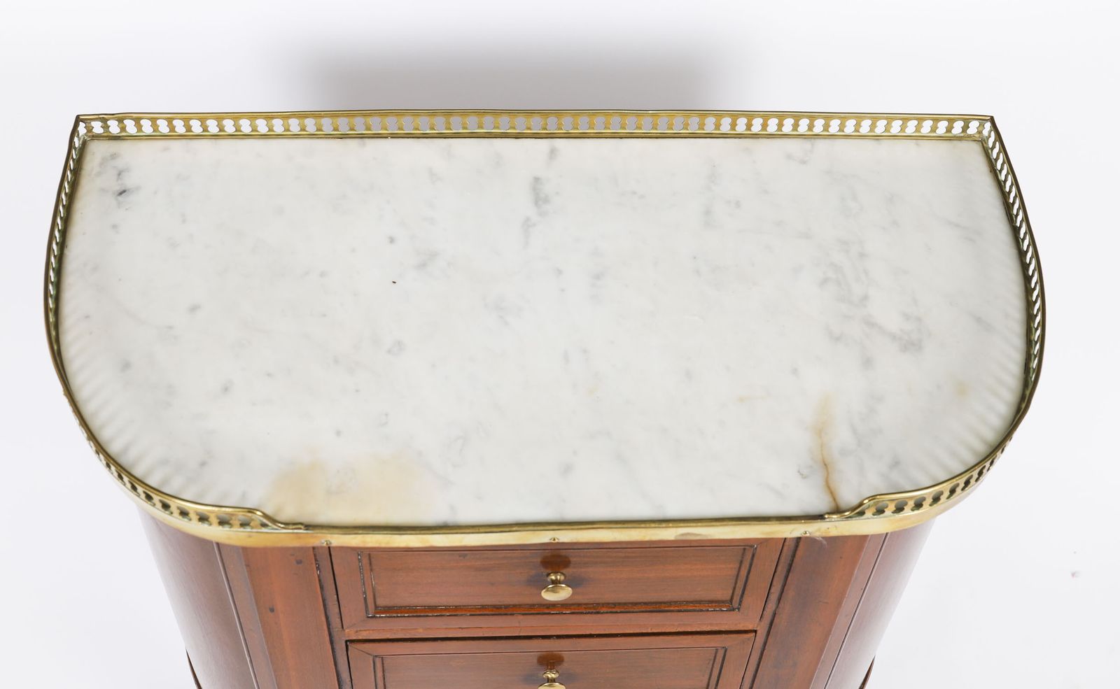photo for sale Antique Pair French Louis XVI Revival Bedside Chests 19th C