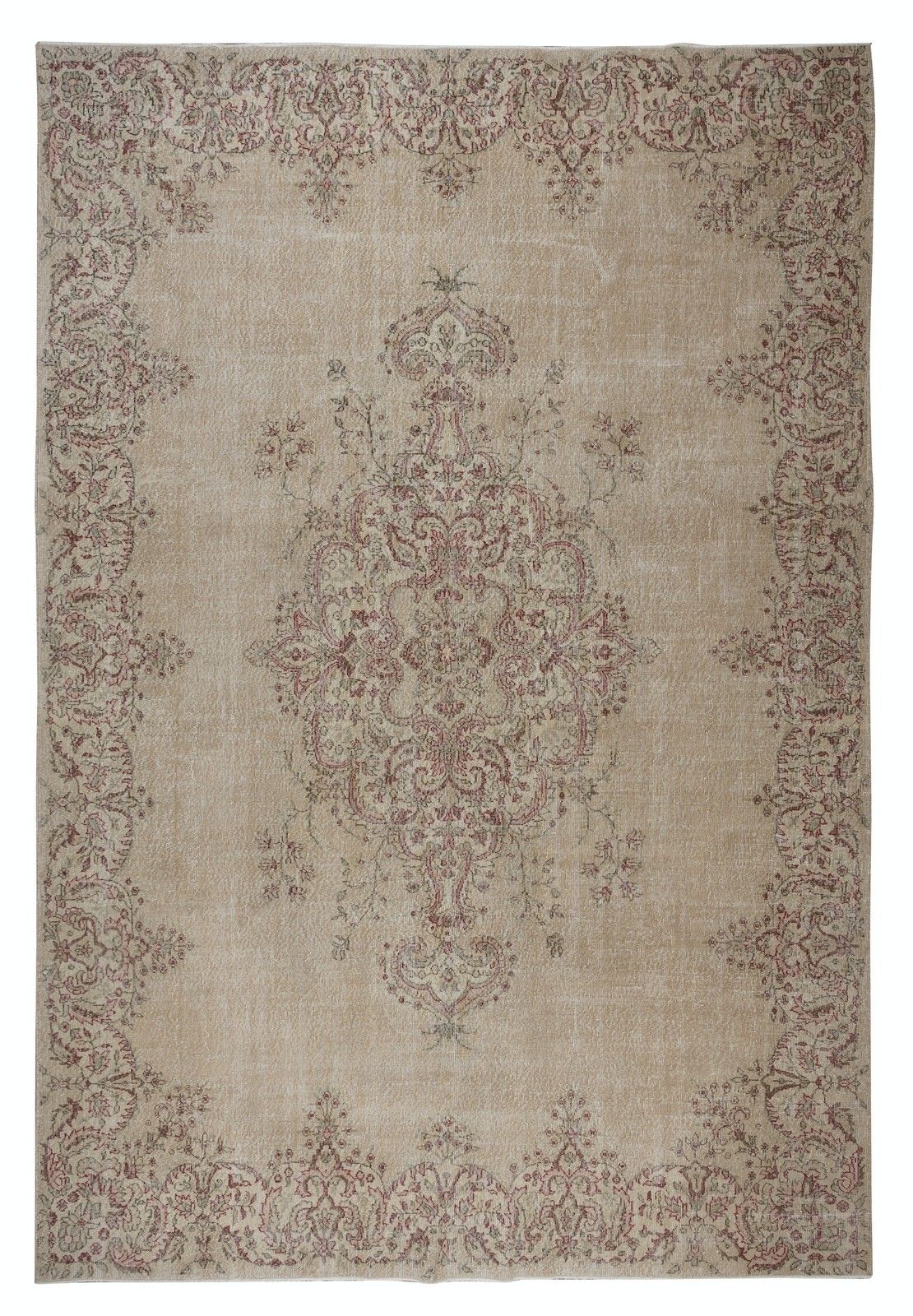9.7x13.5 Ft Vintage Wool Area Rug, Handmade Farmhouse Decor Turkish Carpet photo furniture