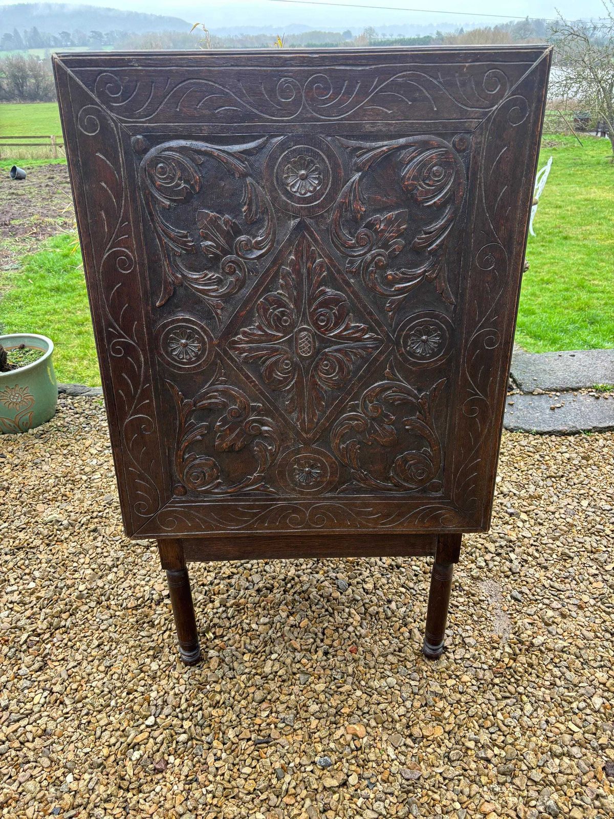 Antique Monks Metamorphic Bench Table Chair Multifunctional English Carved Oak photo Furniture