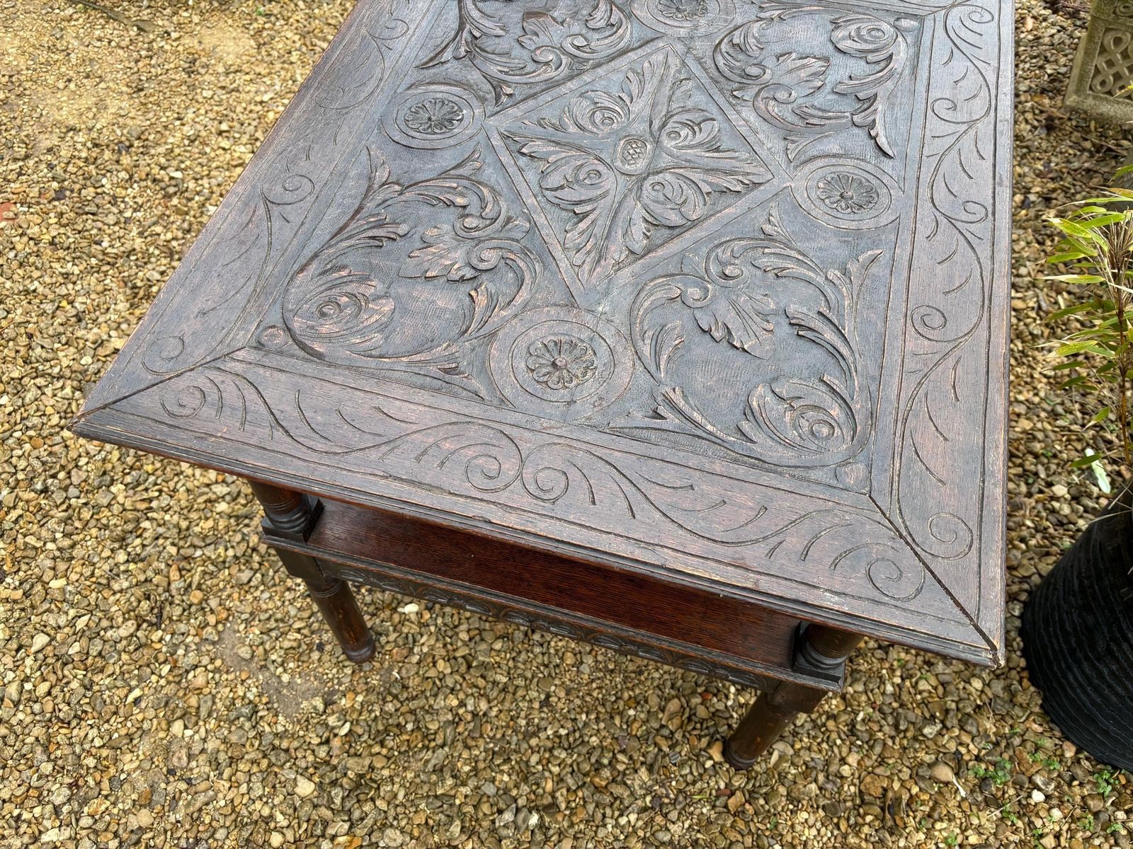 Furniture Antique Monks Metamorphic Bench Table Chair Multifunctional English Carved Oak photo