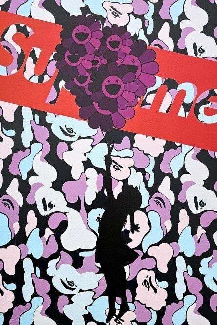 Death Nyc   Girl With Murakami Balloon Blue   Limited Edition Reproduction Print photo furniture