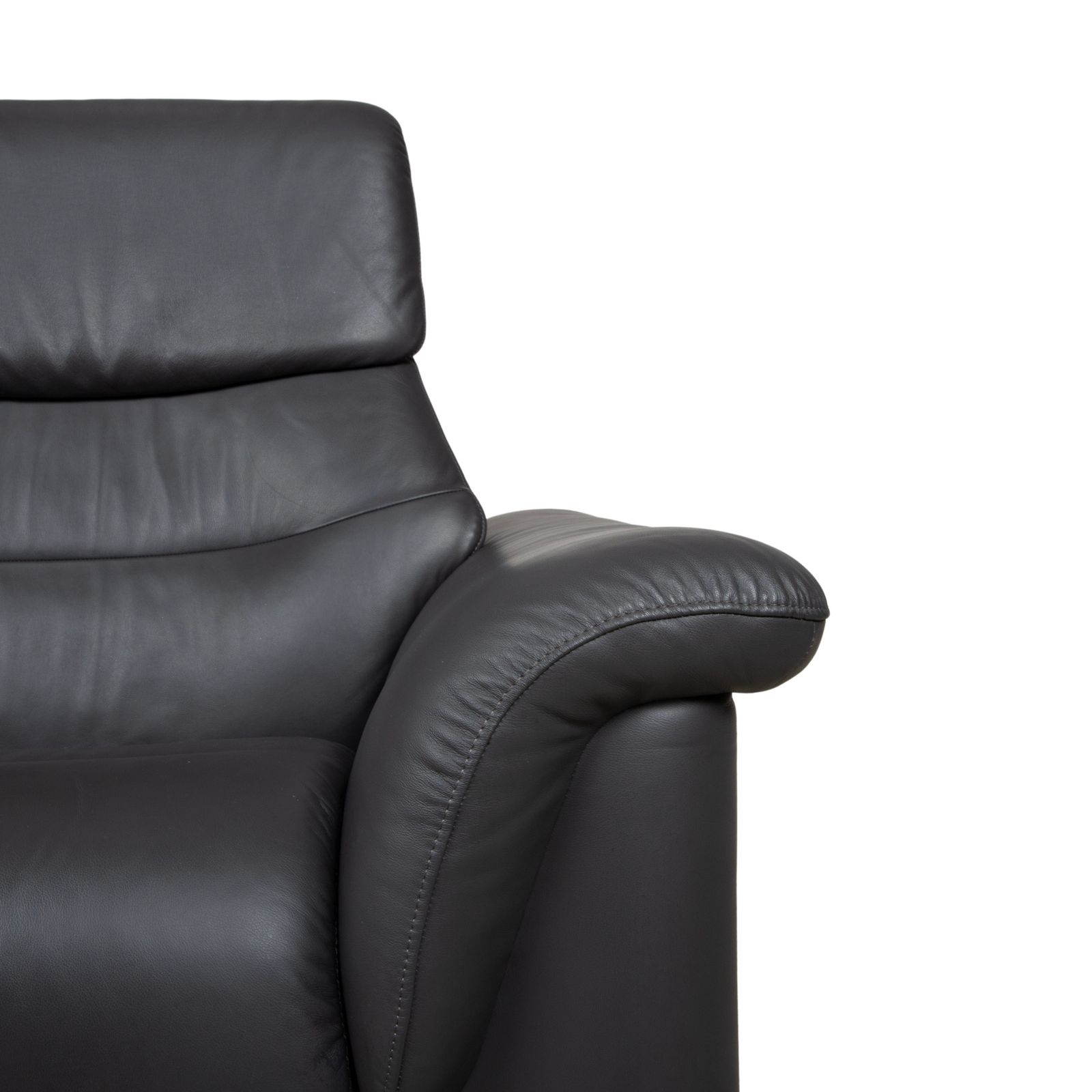 Canapé 2 places Stressless Como en cuir vert photo vintage