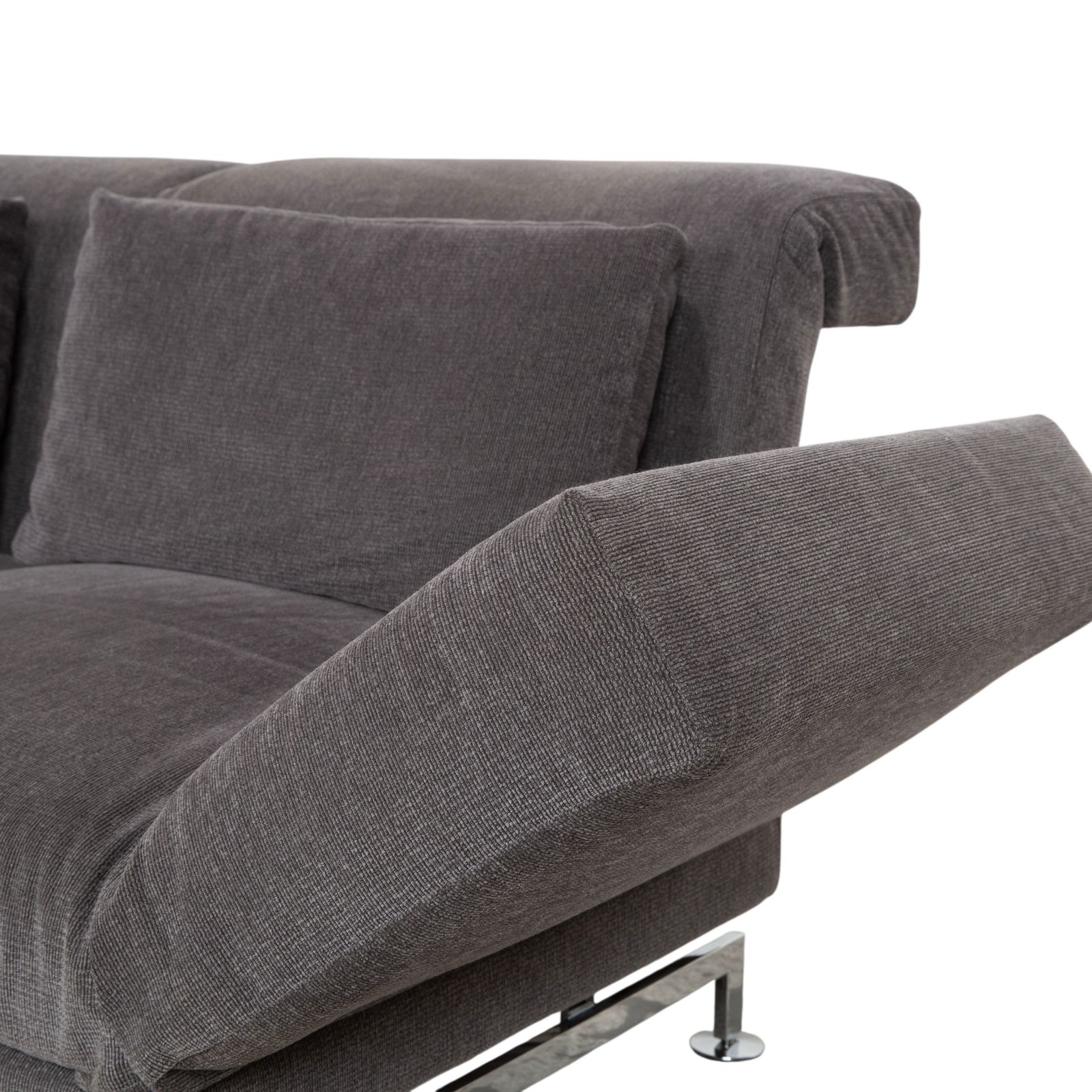 photo for sale Canapé d'angle Brühl Moule en tissu gris, fonction manuelle
