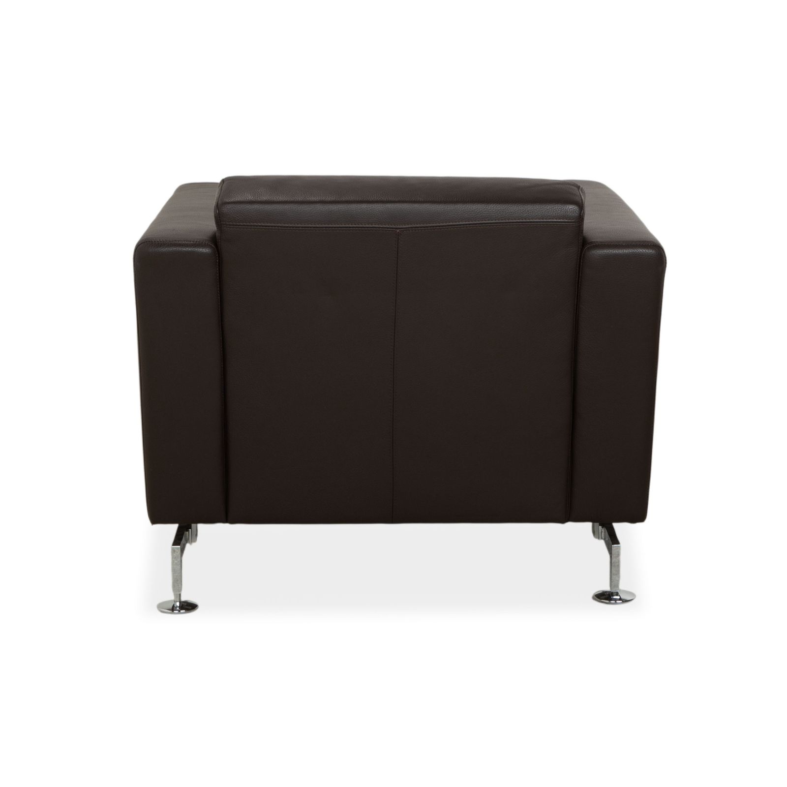 photo for sale Fauteuil Brühl Serge en cuir, marron