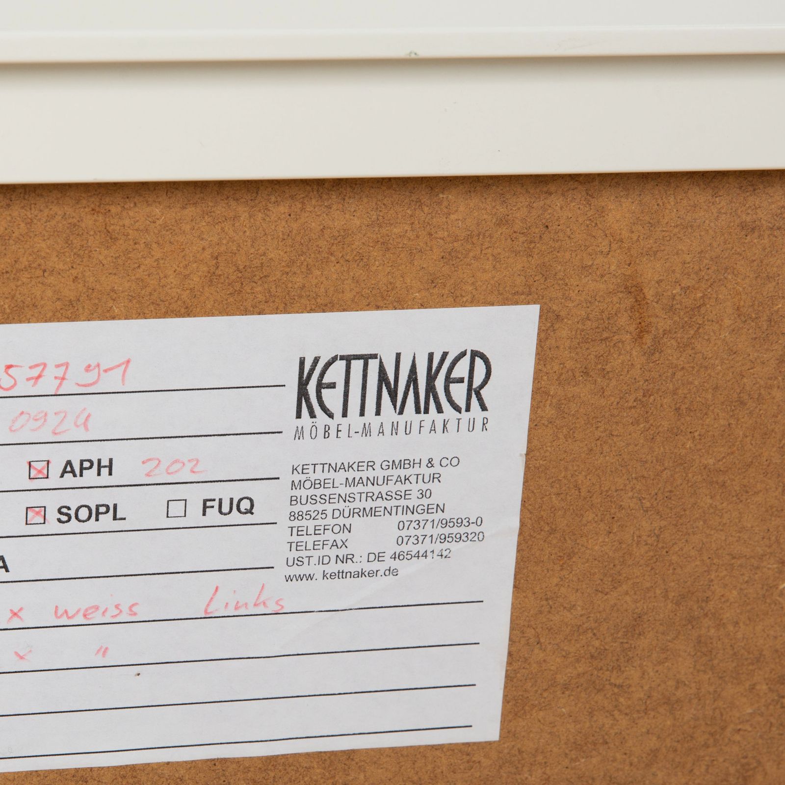 photo for sale Buffet Kettnaker en bois, blanc crème