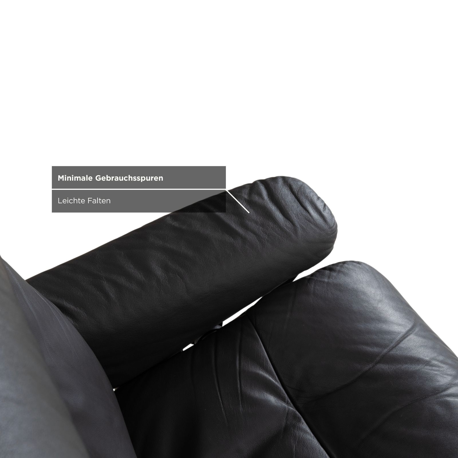 Mobilier Fauteuil relax Stressless Sunrise en cuir gris foncé anthracite graphite, fonction manuelle photo