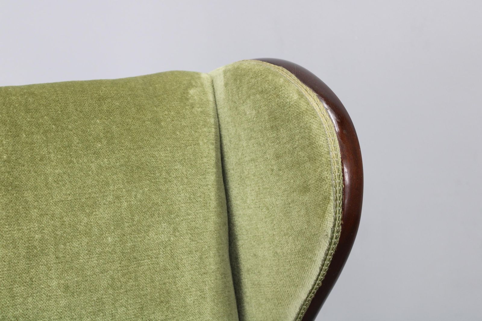 Furniture Danish Mid Century Wingback Armchair By Frits Henningsen, 1950s photo