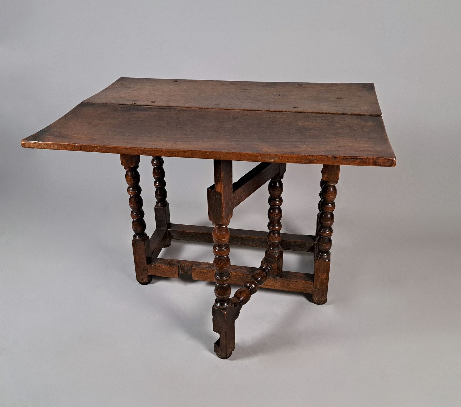 Exemplary Charles II Oak Side Table With Fantastic Patination C. 1670 photo Furniture