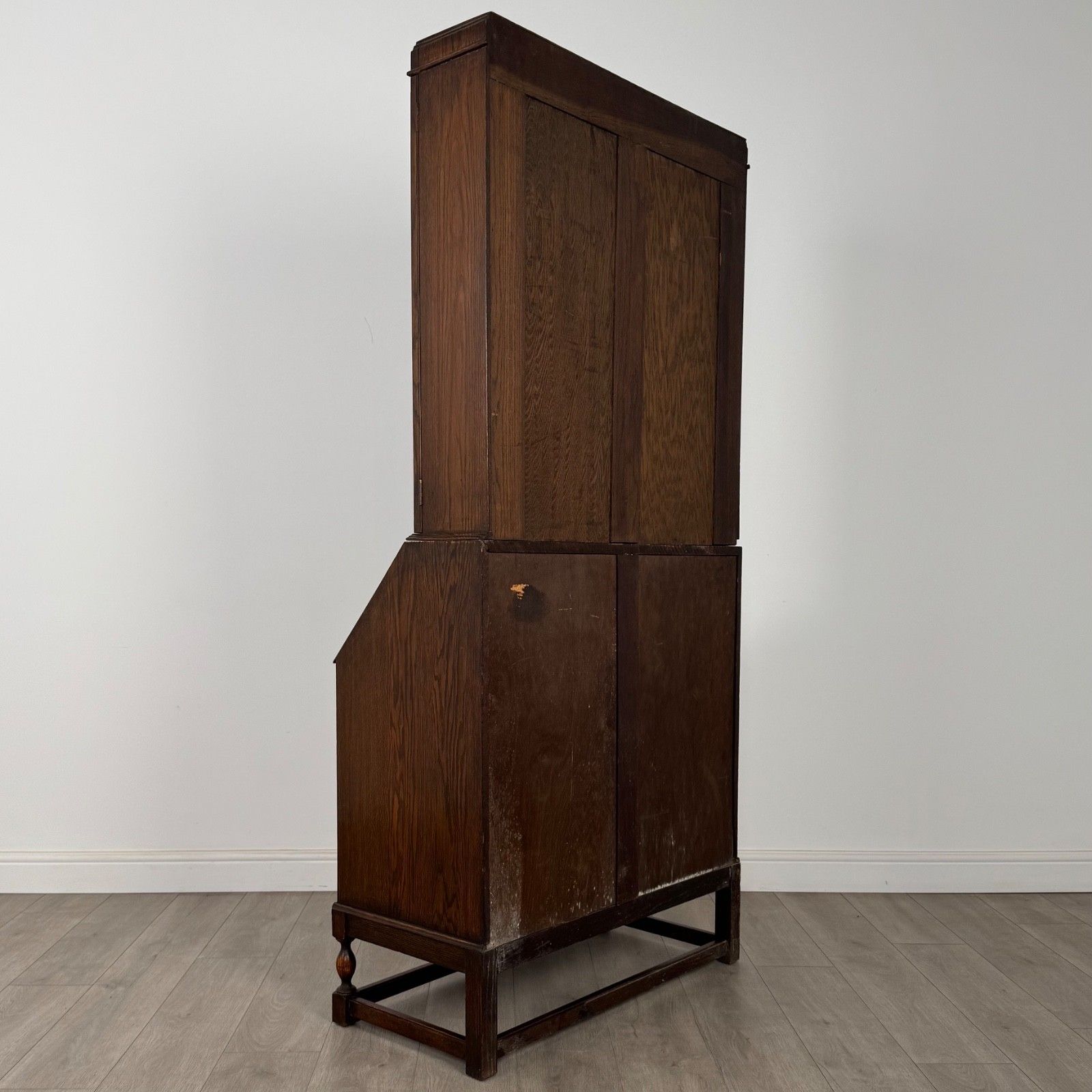 Antique 20th Century Good Quality Bureau Bookcase In Oak photo vinterior
