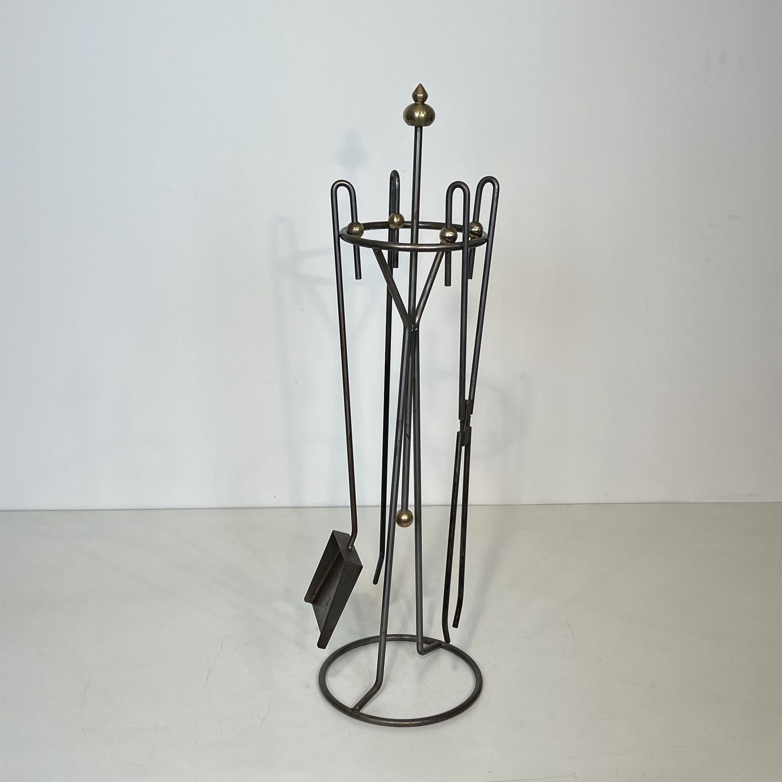 Fire Set In Brushed Steel And Brass photo furniture