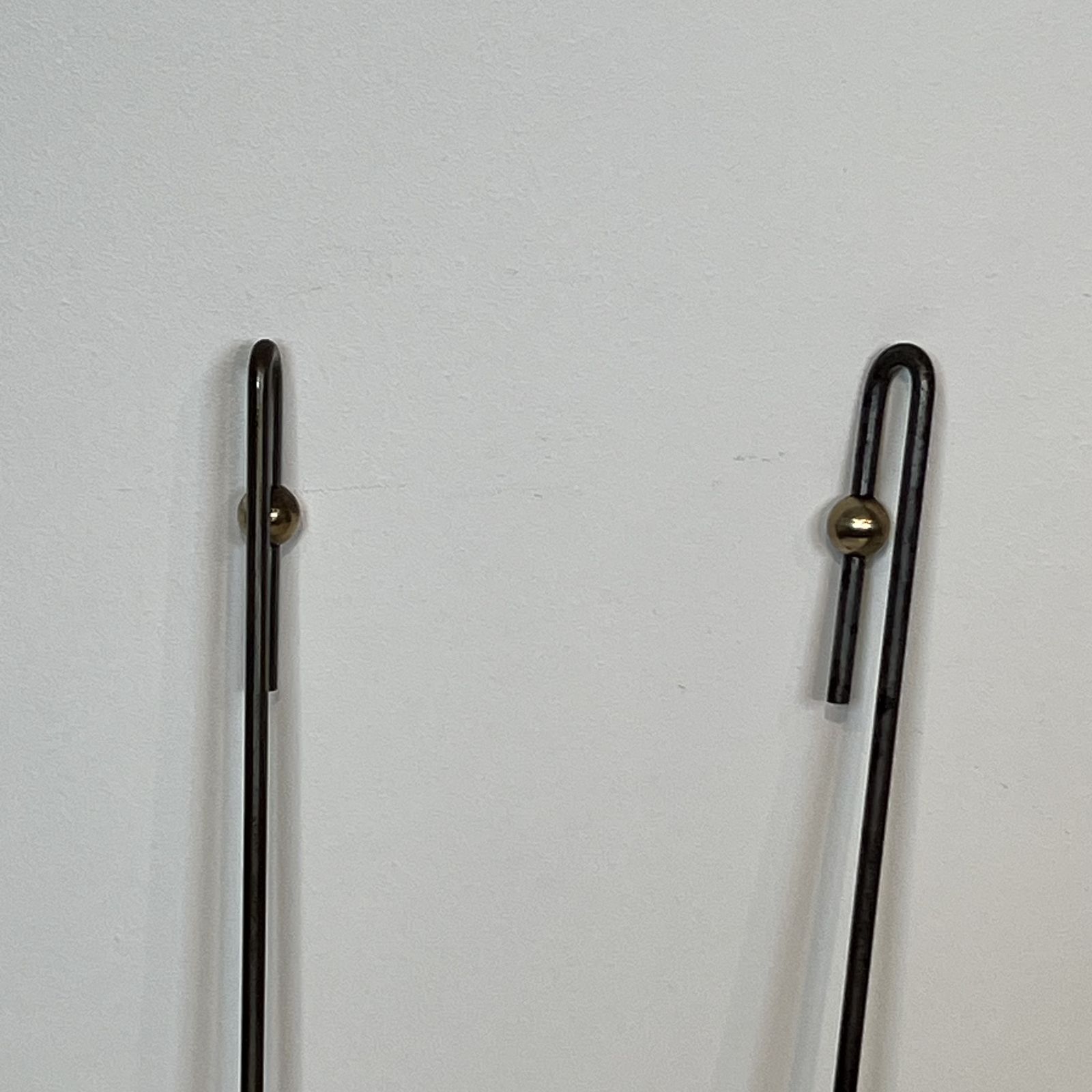 photo furniture Fire Set In Brushed Steel And Brass