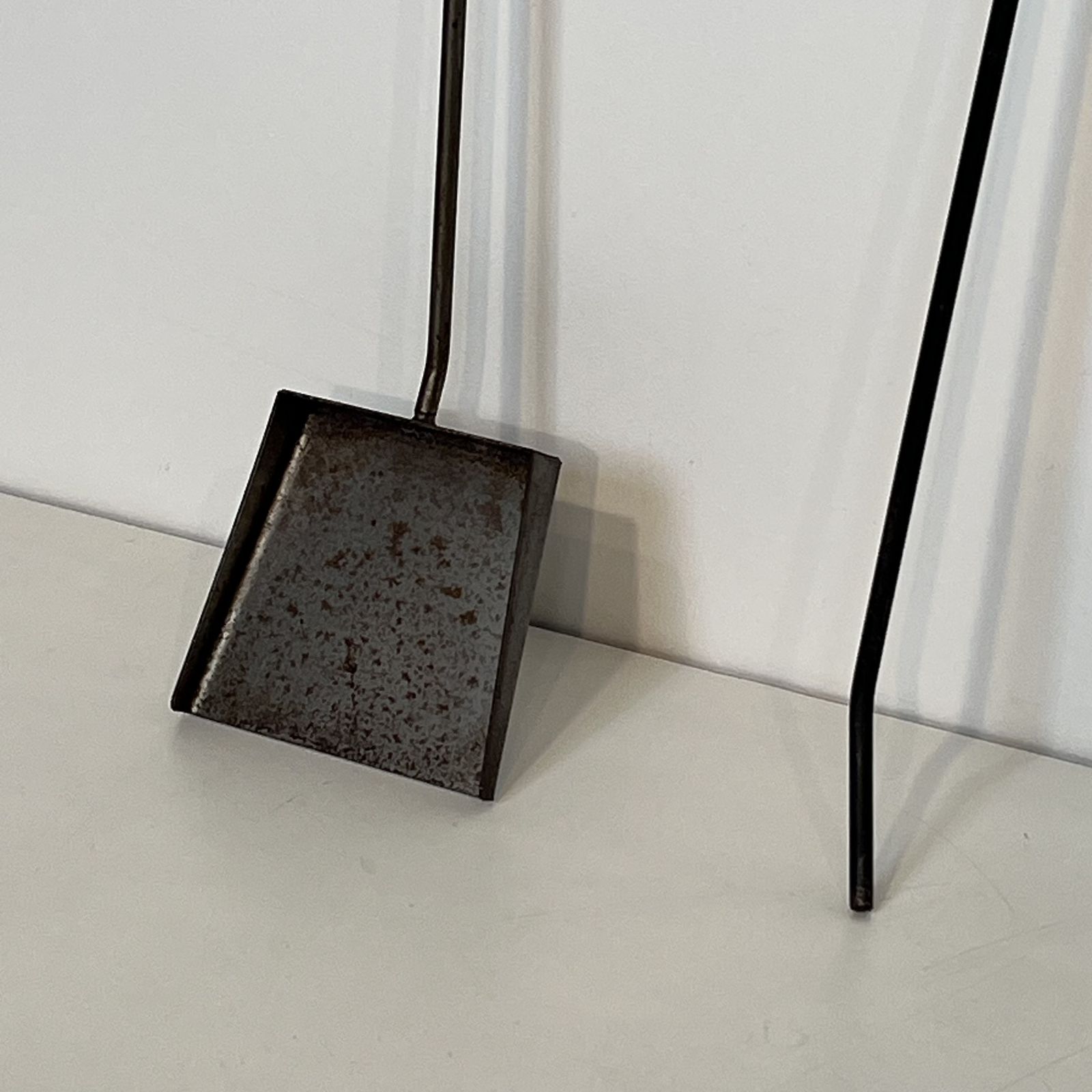photo for sale Fire Set In Brushed Steel And Brass