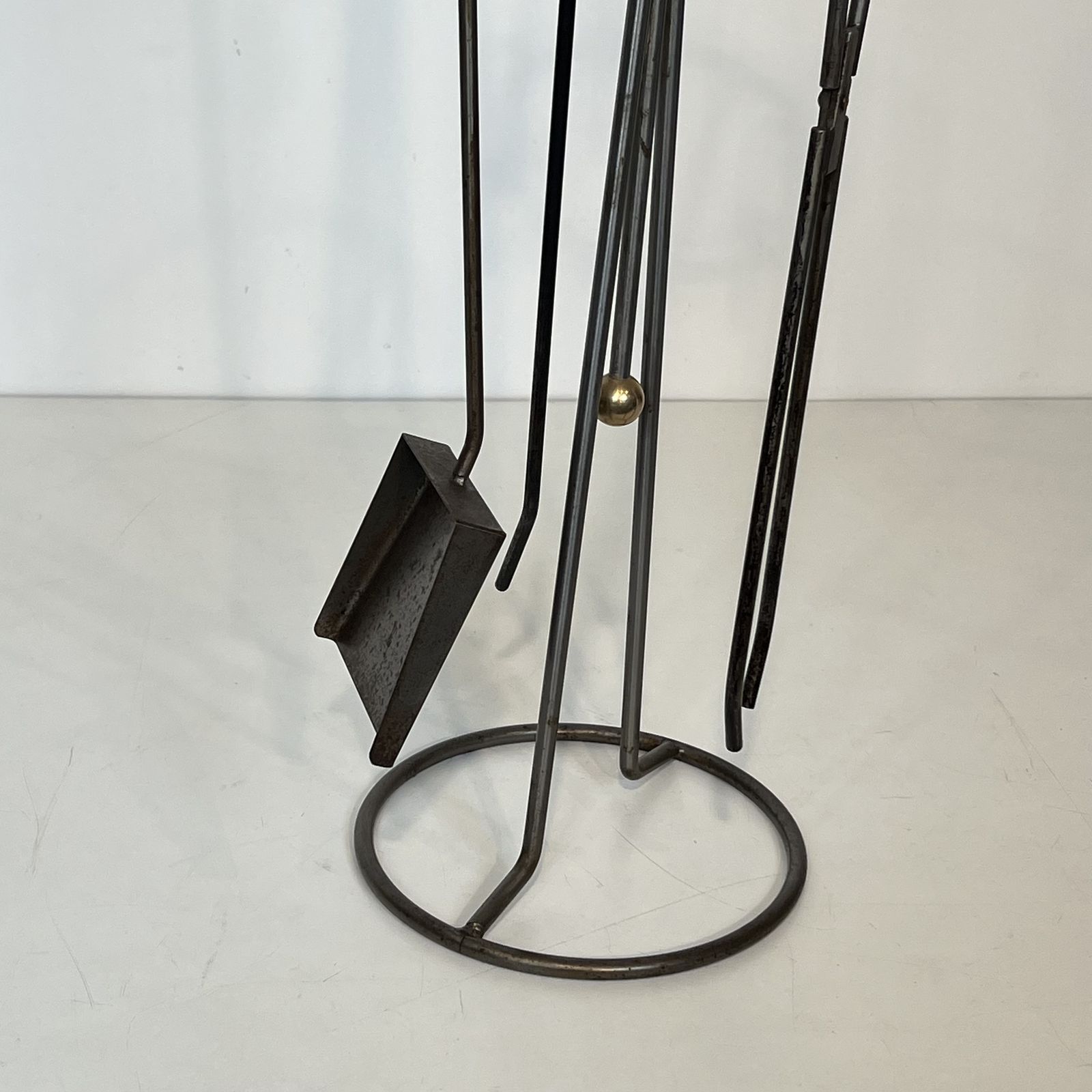 photo buy Fire Set In Brushed Steel And Brass