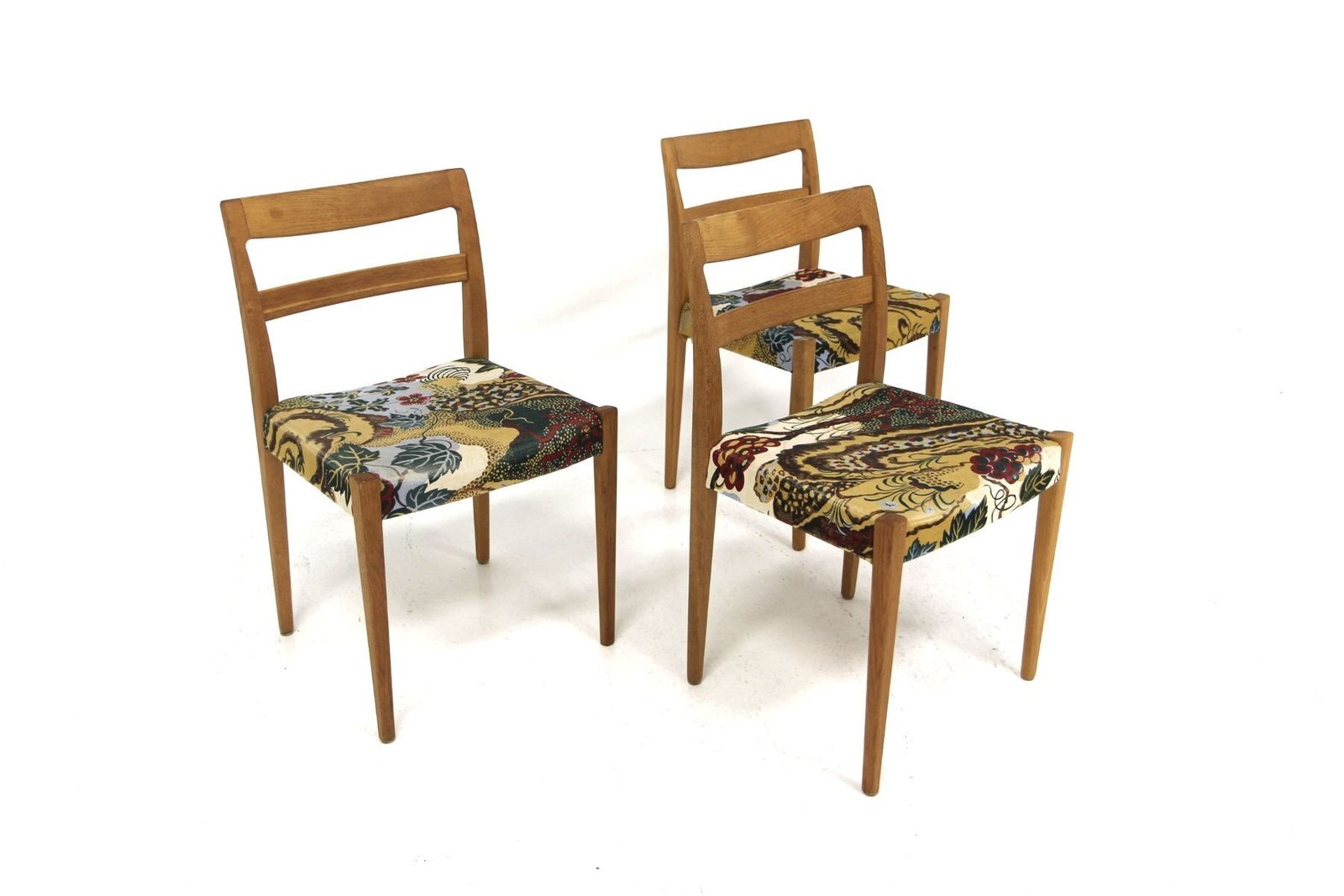 Swedish Oak Chairs From Hugo Troeds, 1960s, Set Of 3