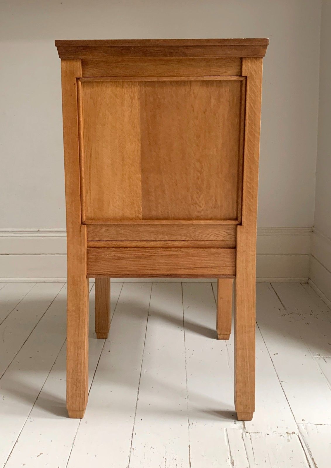 Pair Of Solid English Oak Hall Chairs Art Deco / Church / Altar Chair photo buy