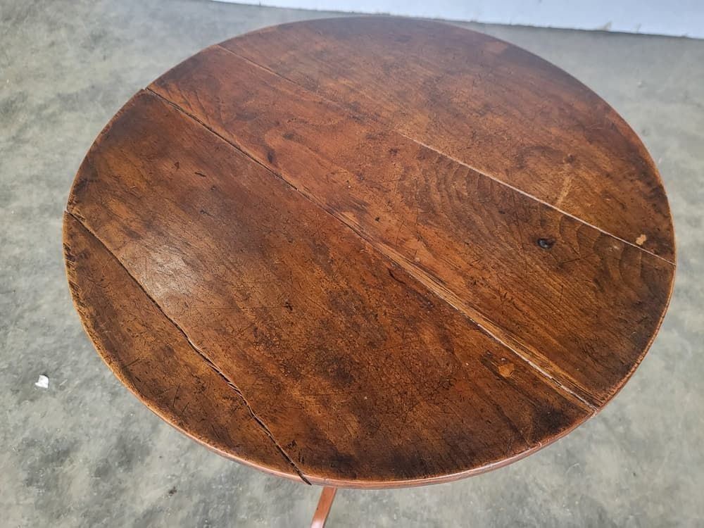 Antique Georgian Round Tripod Pod Side End Lamp Table photo furniture