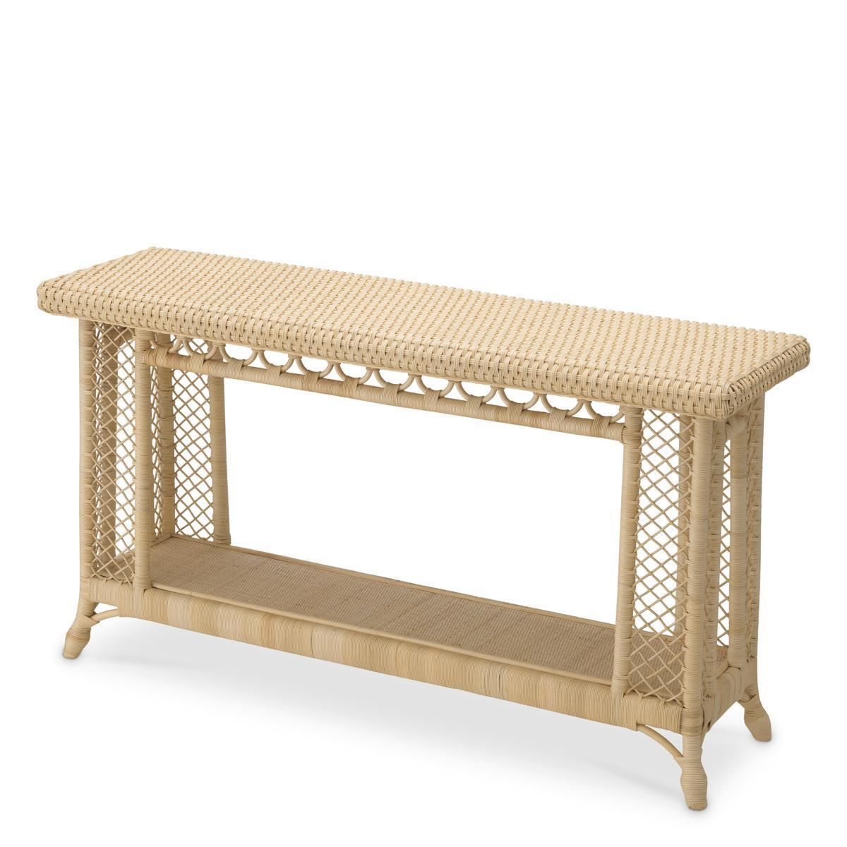 Natural Rattan Console Table With Organic Design photo Furniture