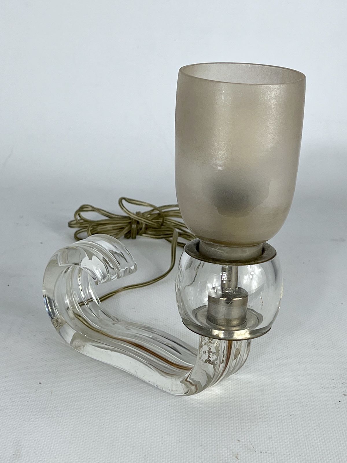 Art Deco Murano Glass Table Lamp By Barovier. Italy 1930s photo vintage