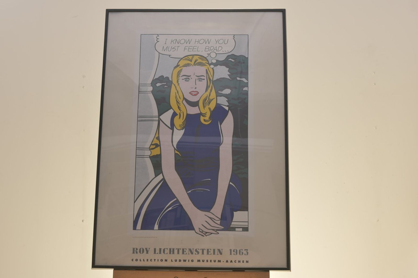 Roy Lichtenstein, I Know How You Must Feel Brad, 1963, Paper, Framed photo vinterior
