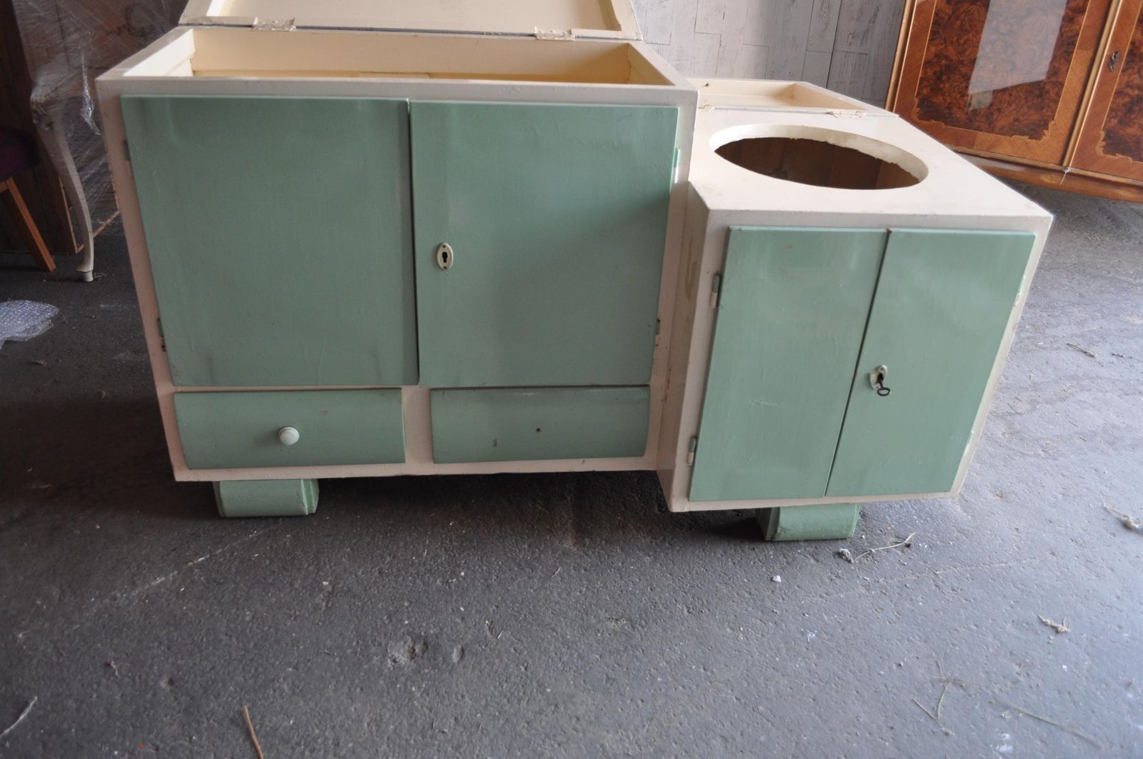 Art Deco Washstand & Cabinet, 1930s photo Furniture