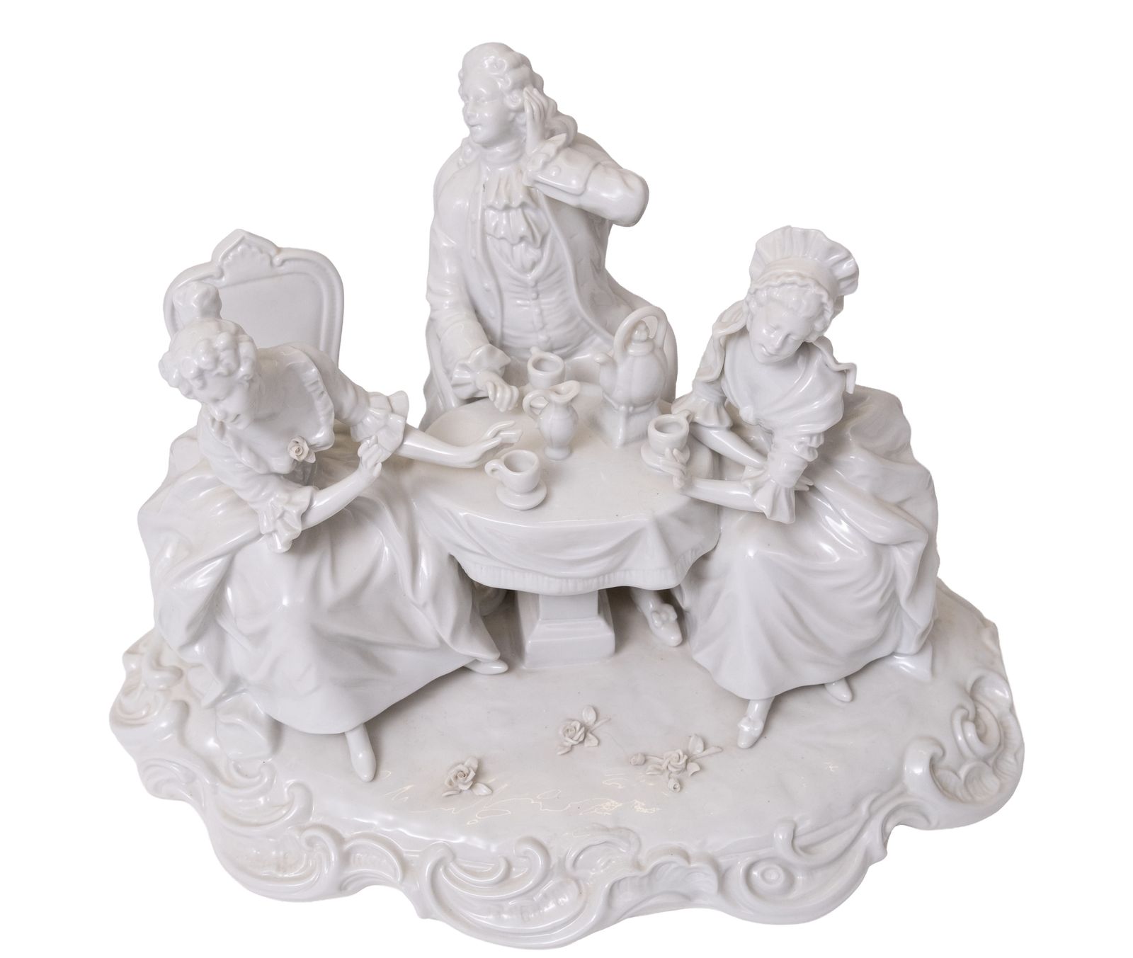 ''The Gossip'' Klassieke Geglazuurde Porseleinen Groep, Duitsland, Ca. Jaren 1920 photo furniture