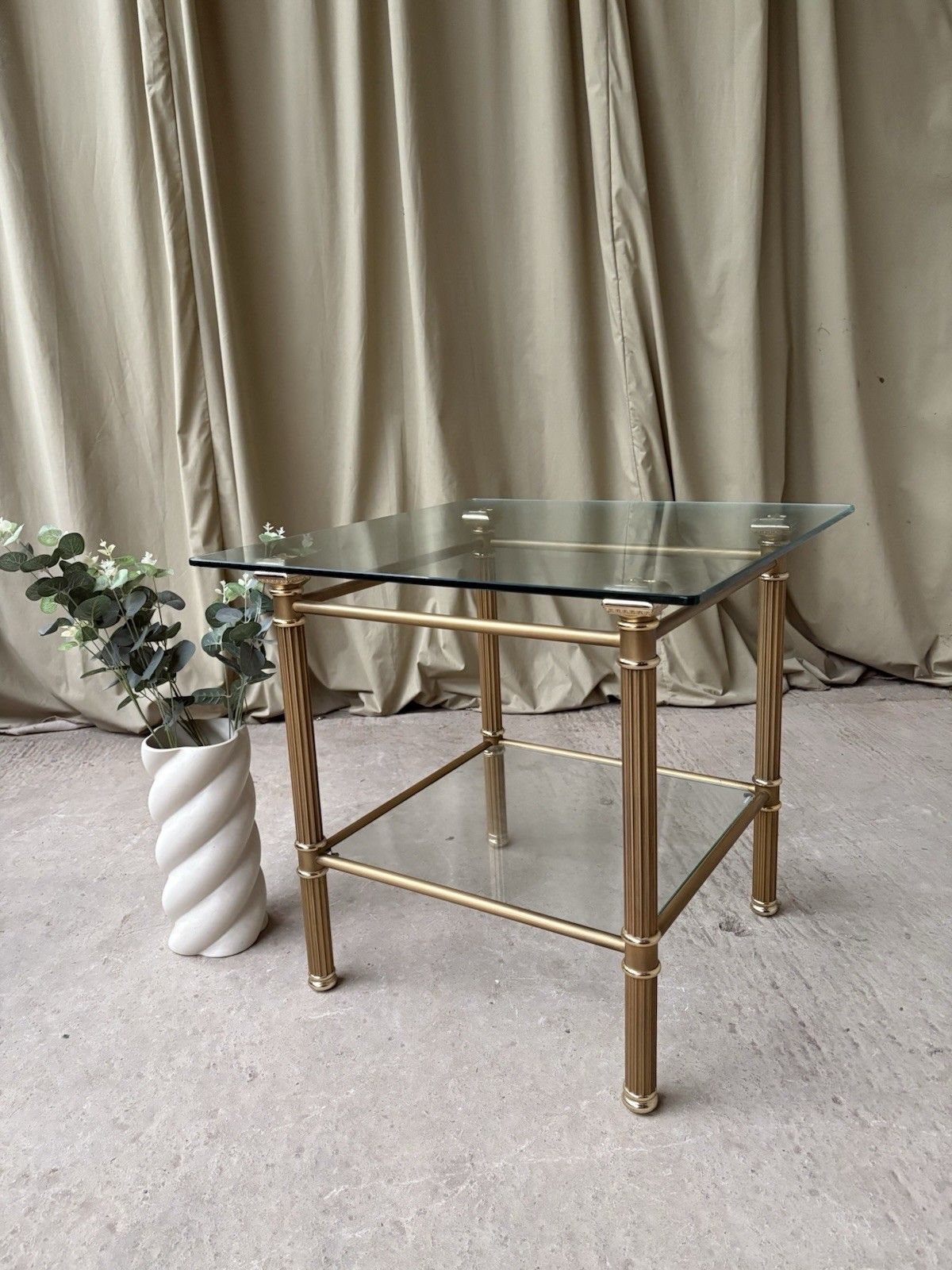 Vtg Late Mid Century Hollywood Regency Style Side Table Italian Retro R1062