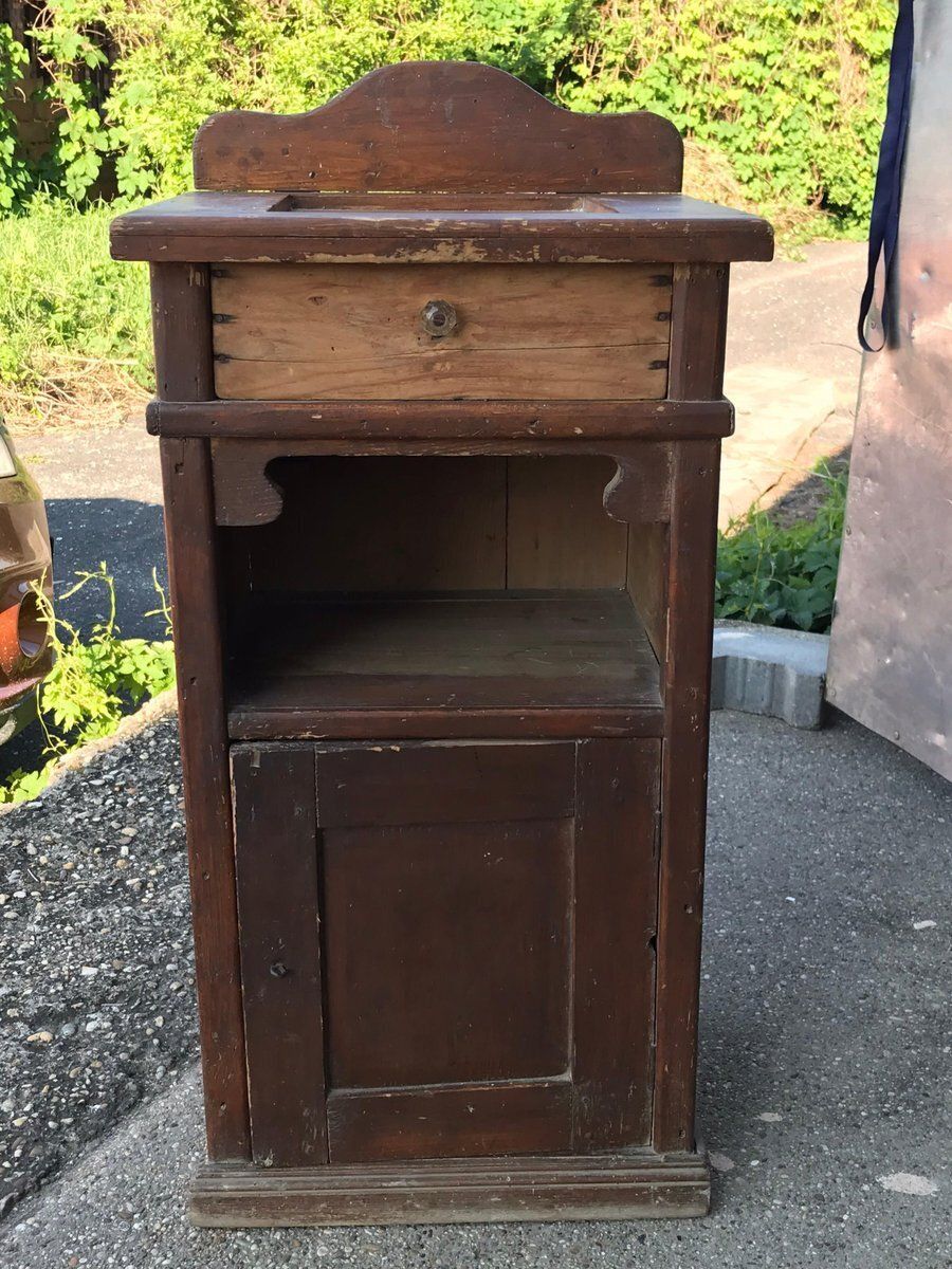 Antique Rustic Pine Nightstand photo 563.0