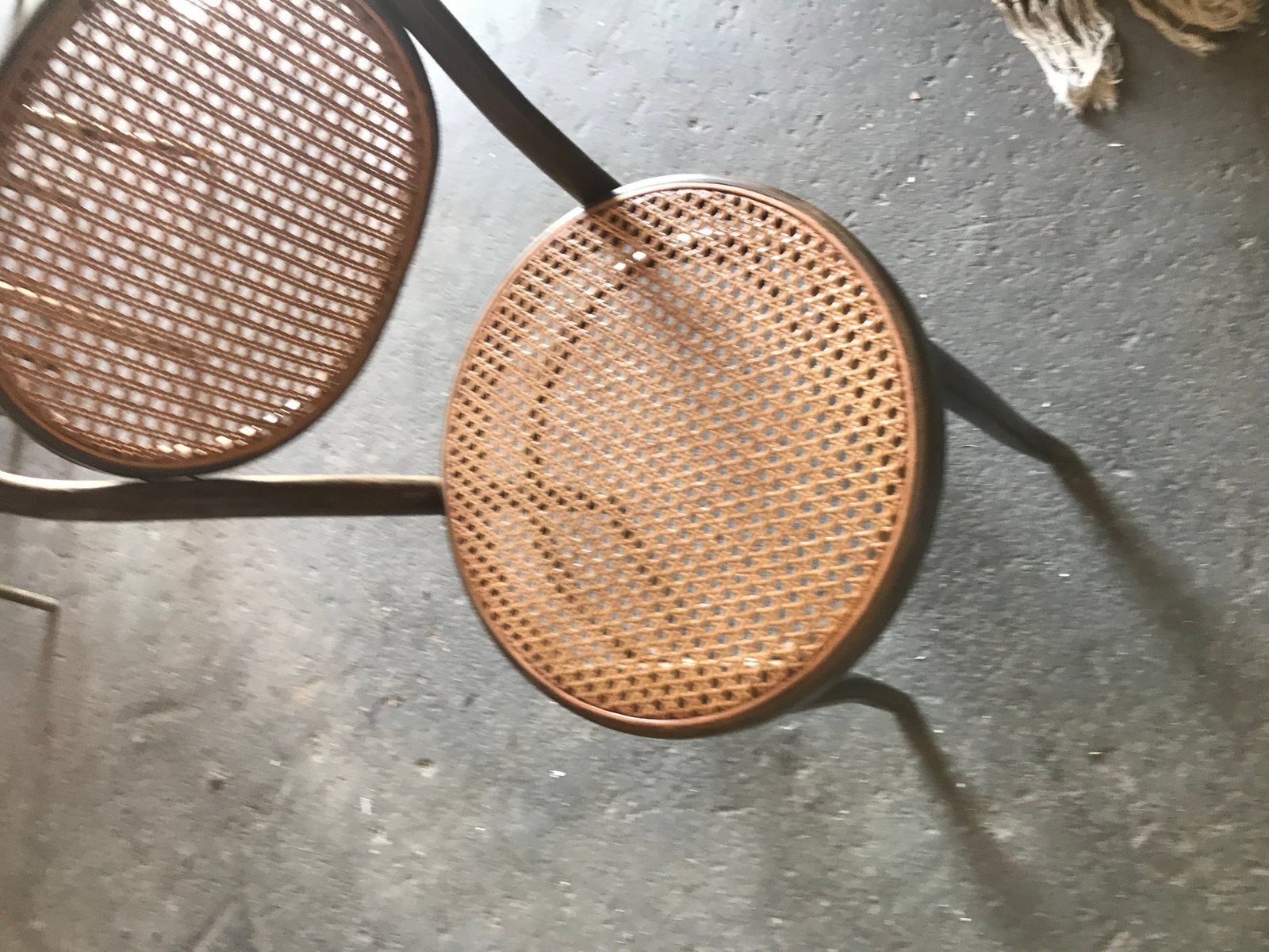 Oval Dining Chairs & Table In Wood Cane, Germany, 1960s, Set Of 7 photo furniture