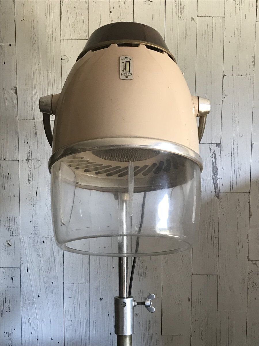 Mid Century Leather & Metal Hairdresser's Swivel Chair, 1960 photo vinterior