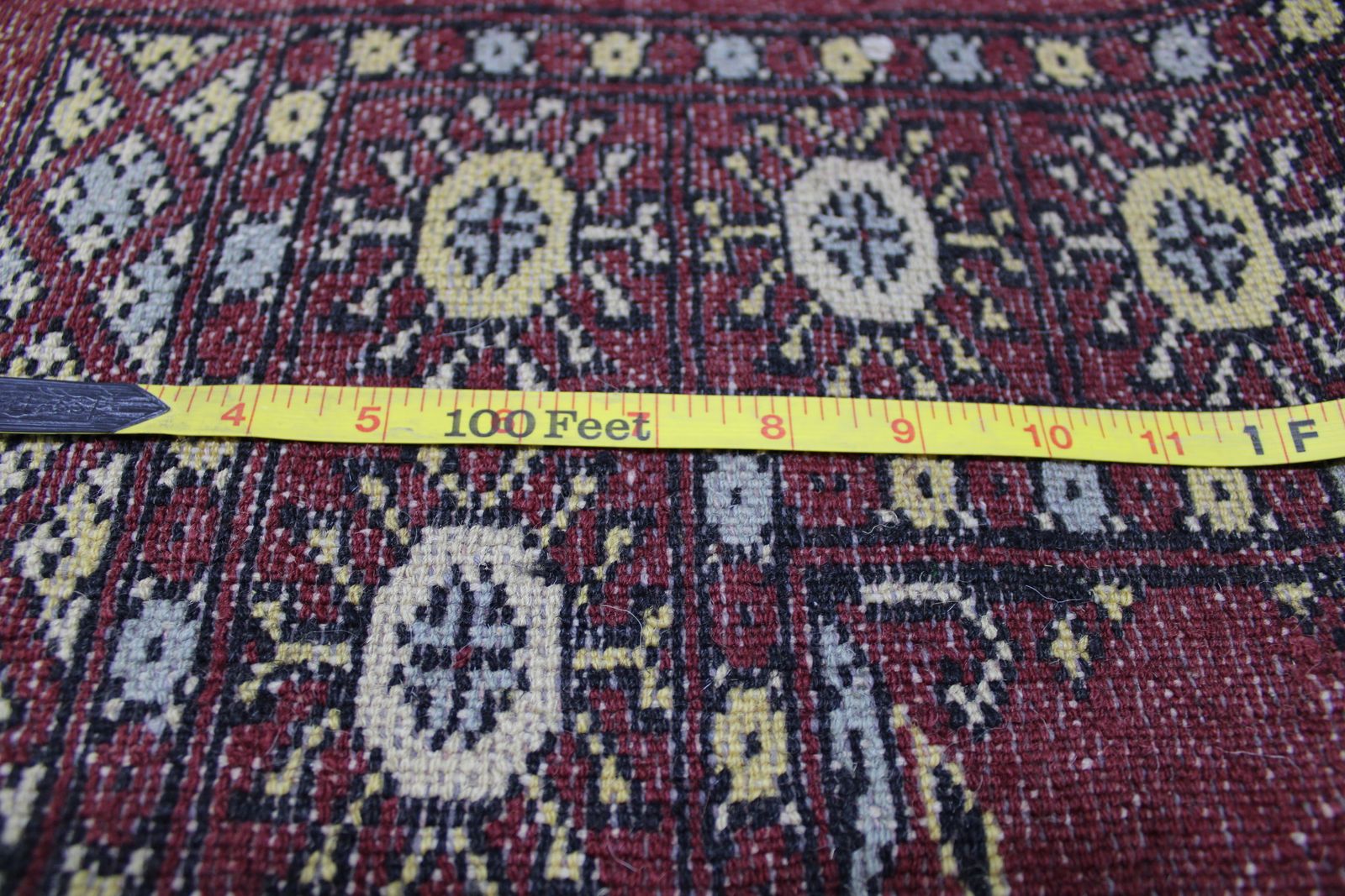 2x5 Red Afghan Bokhara Geometric Area Rug photo vintage