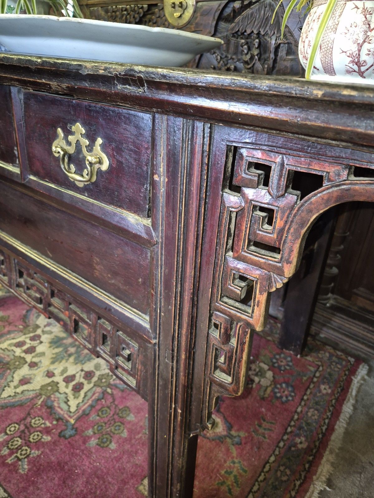 An Incredible Early 19th Century Provincial Chinese Hardwood Altar Console Table photo buy