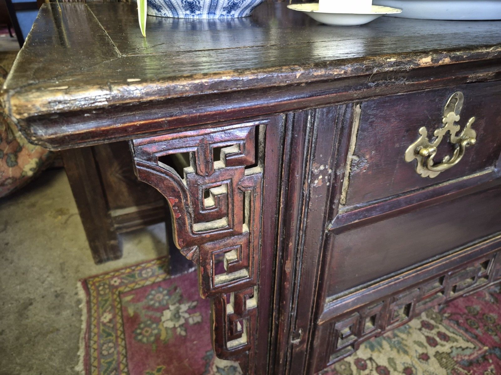 photo furniture An Incredible Early 19th Century Provincial Chinese Hardwood Altar Console Table