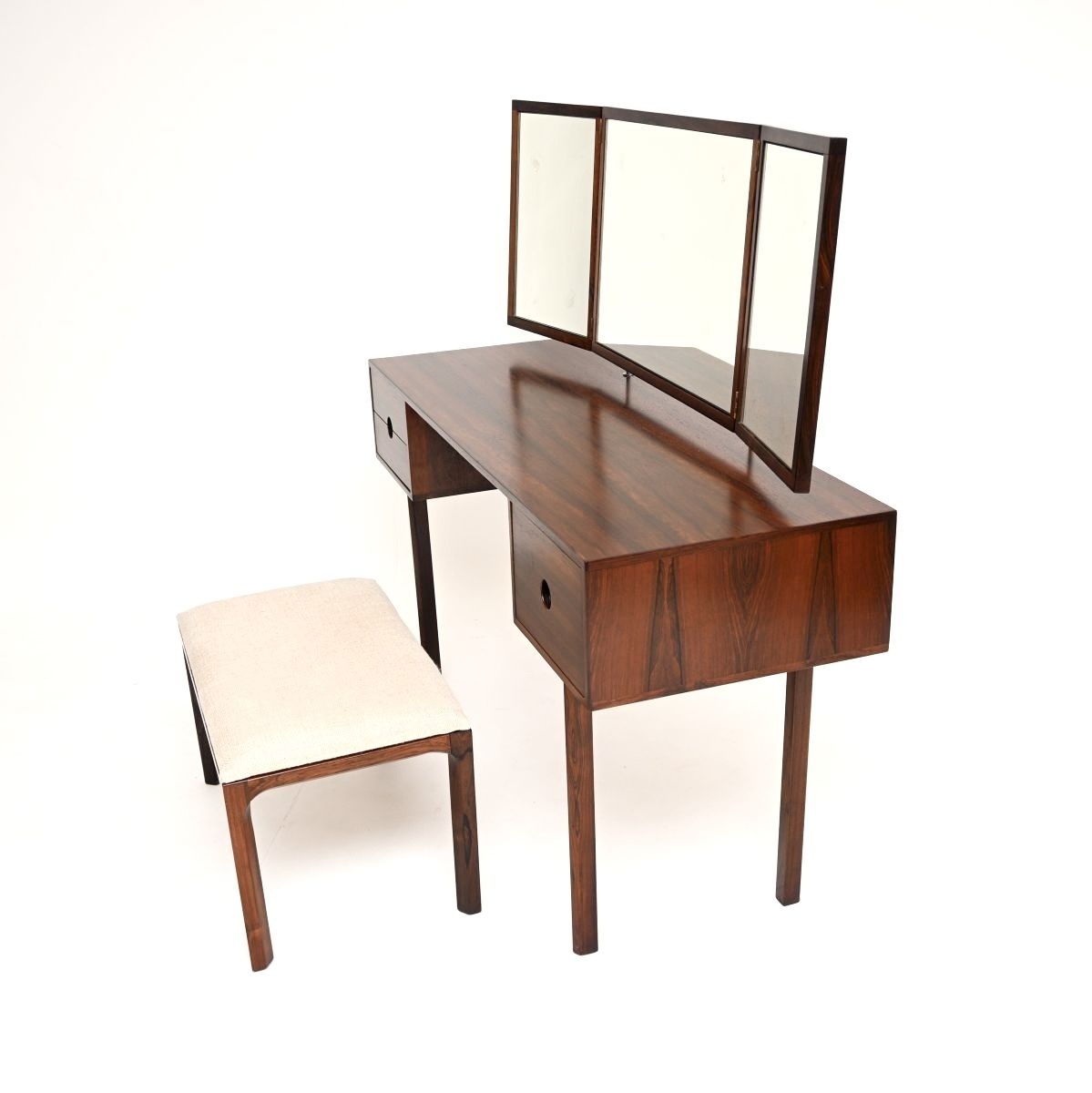Danish Vintage Rosewood Dressing Table And Stool By Kai Kristiansen For Aksel Kjersgaard photo Furniture
