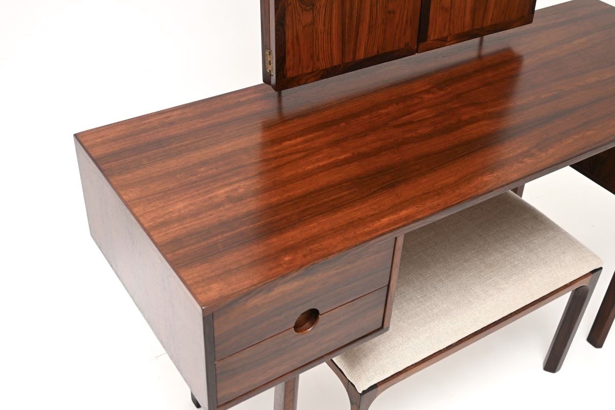 Danish Vintage Rosewood Dressing Table And Stool By Kai Kristiansen For Aksel Kjersgaard photo buy