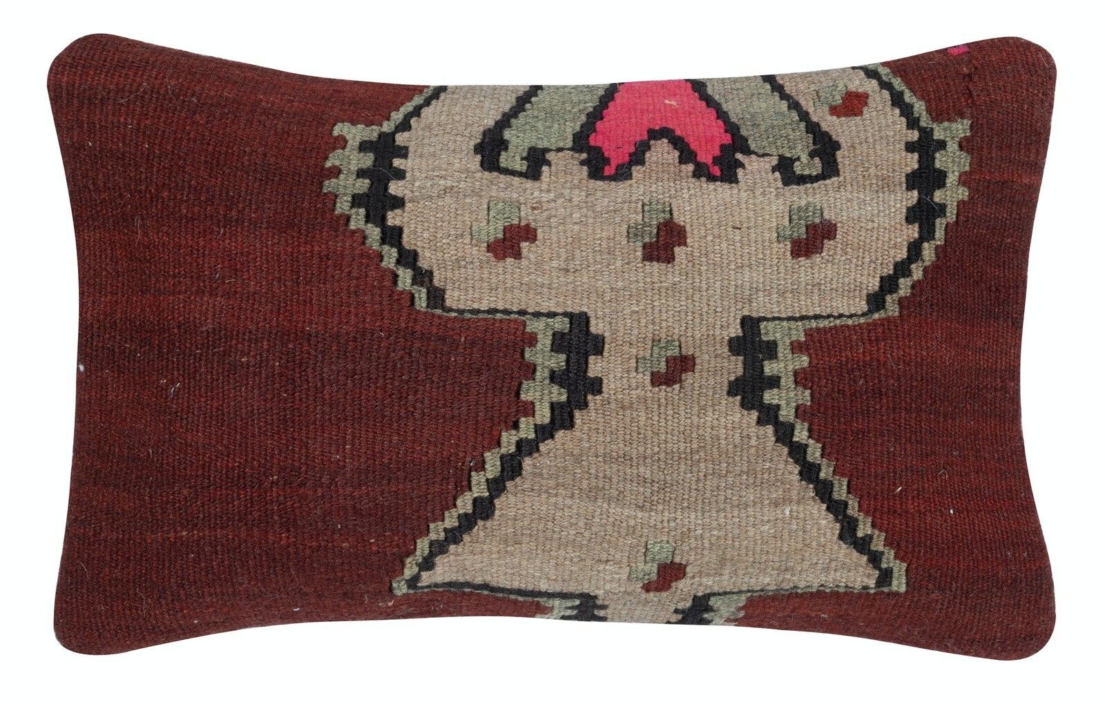12"X20" Set Of 2   Handmade Wool Kilim Cushion Covers. A Pair Of Lumbar Pillows photo for sale