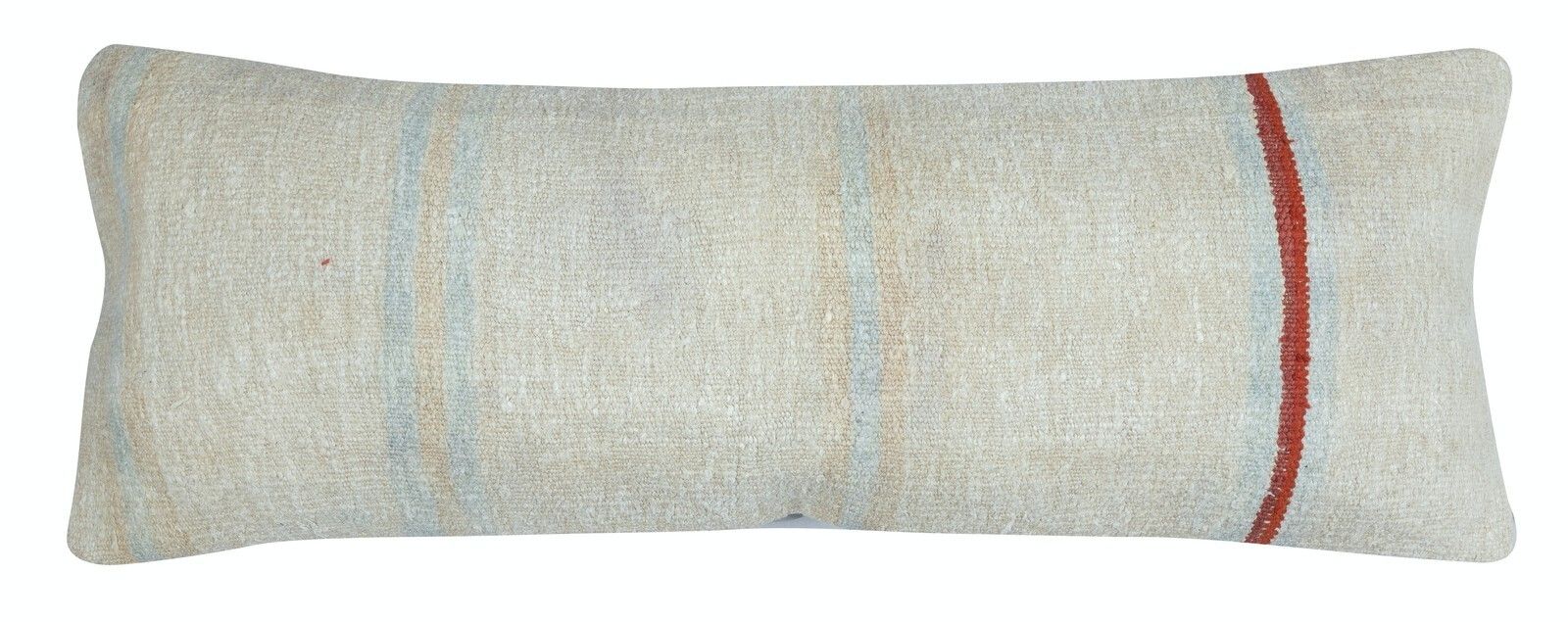 16"X45" Kilim Lumbar Pillow Cover. Handwoven Cushion Cover. Hemp Throw Pillow