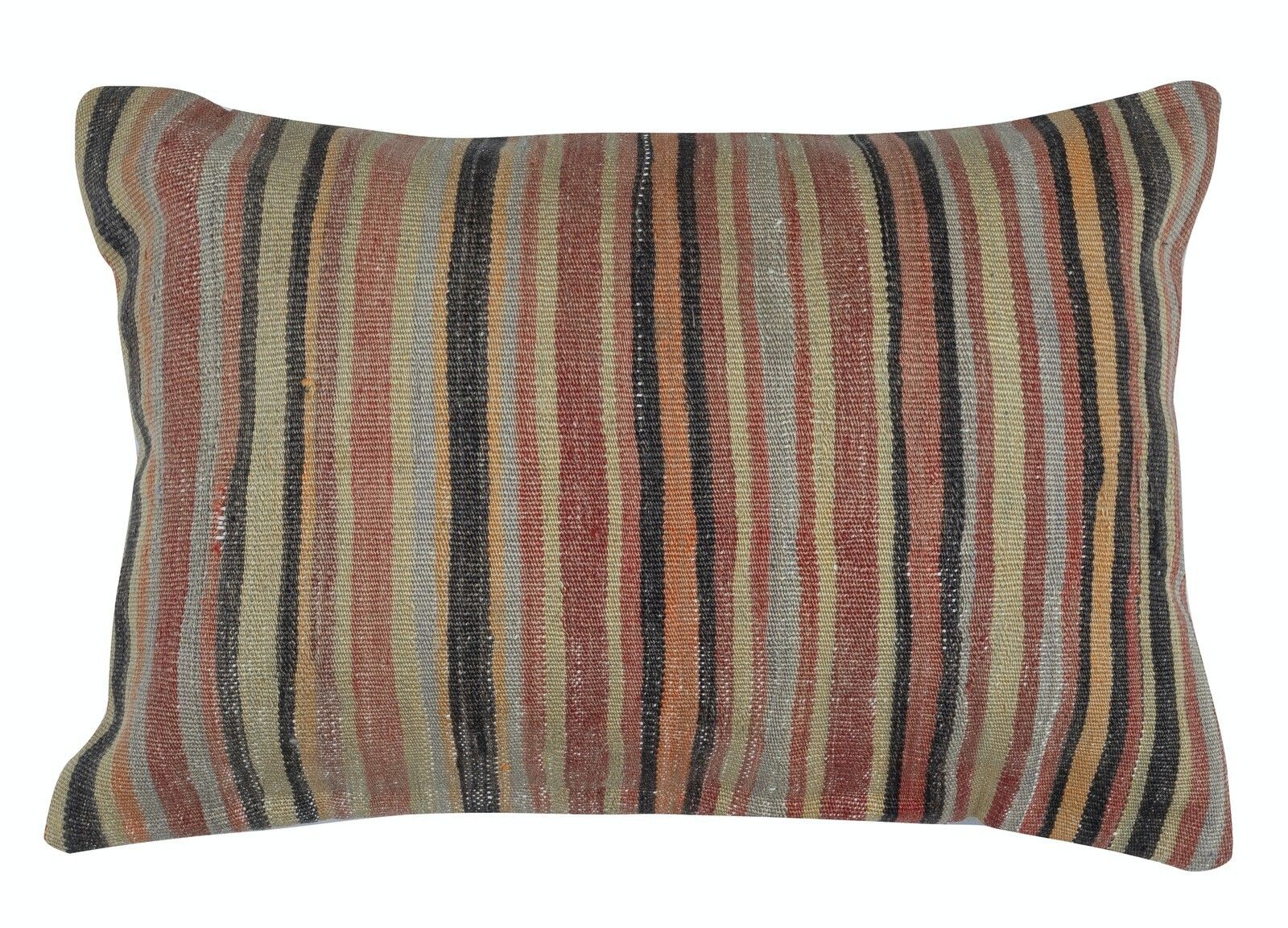 20"X28" Set Of 2   Handwoven Striped Kilim Cushion Covers. Vintage Throw Pillows photo for sale